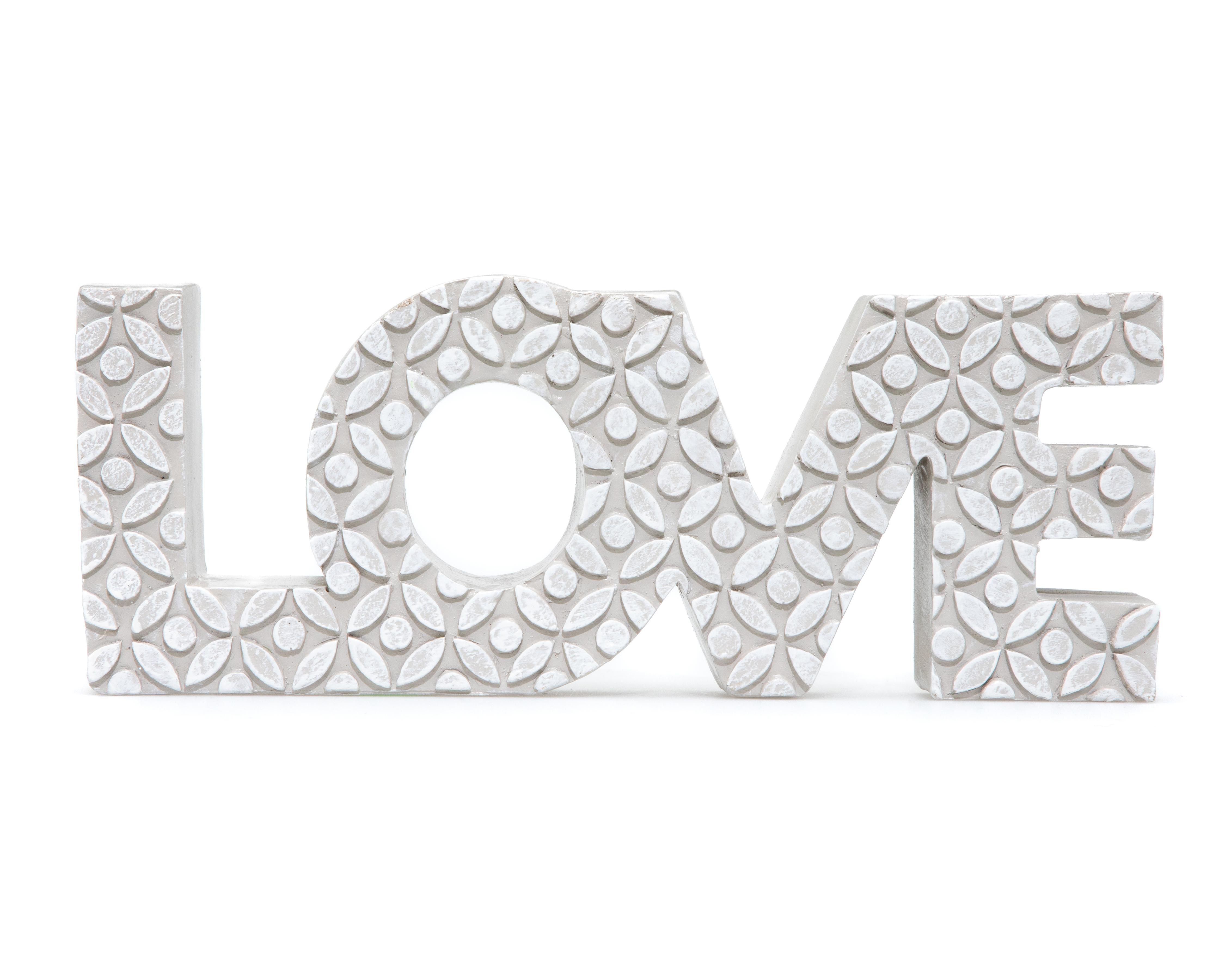 Foto 4 pulgar | Letrero Decorativo Love B de Resina