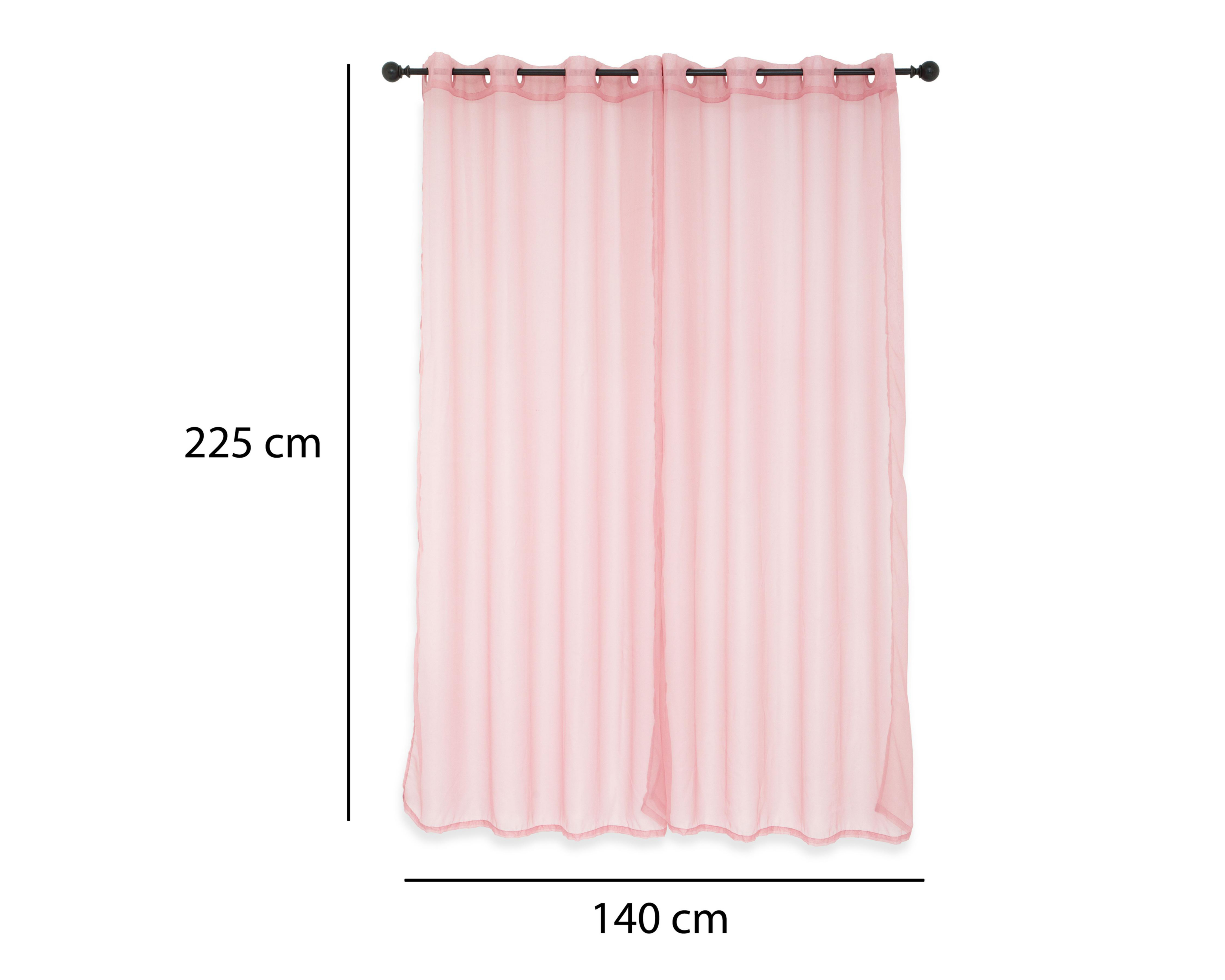 Foto 6 pulgar | Cortina Evelyn 140 x 225 cm Rosa
