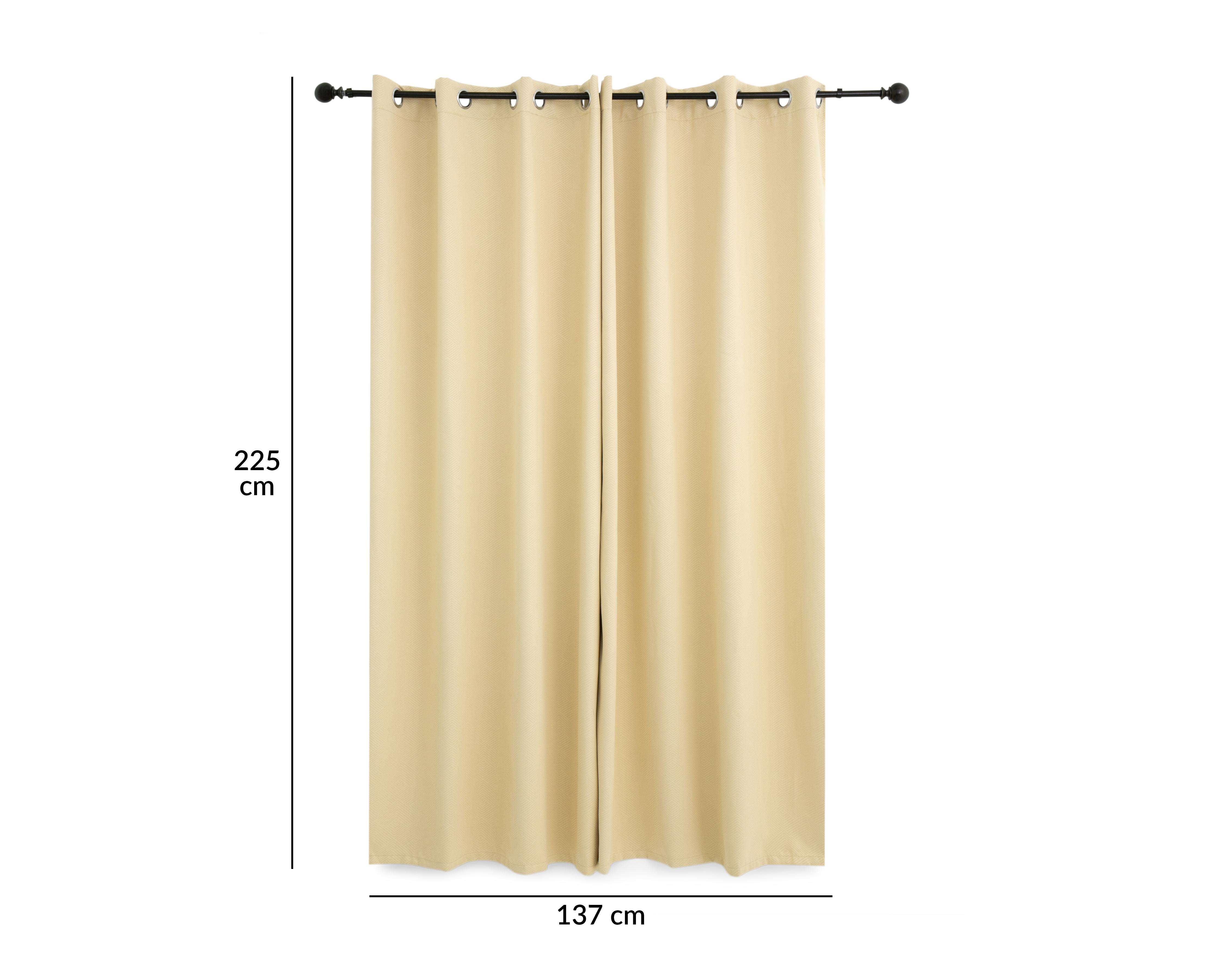 Foto 6 pulgar | Cortina Melo 137 x 225 cm Beige