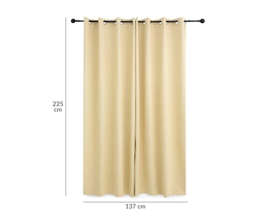 Foto 5 | Cortina Melo 137 x 225 cm Beige