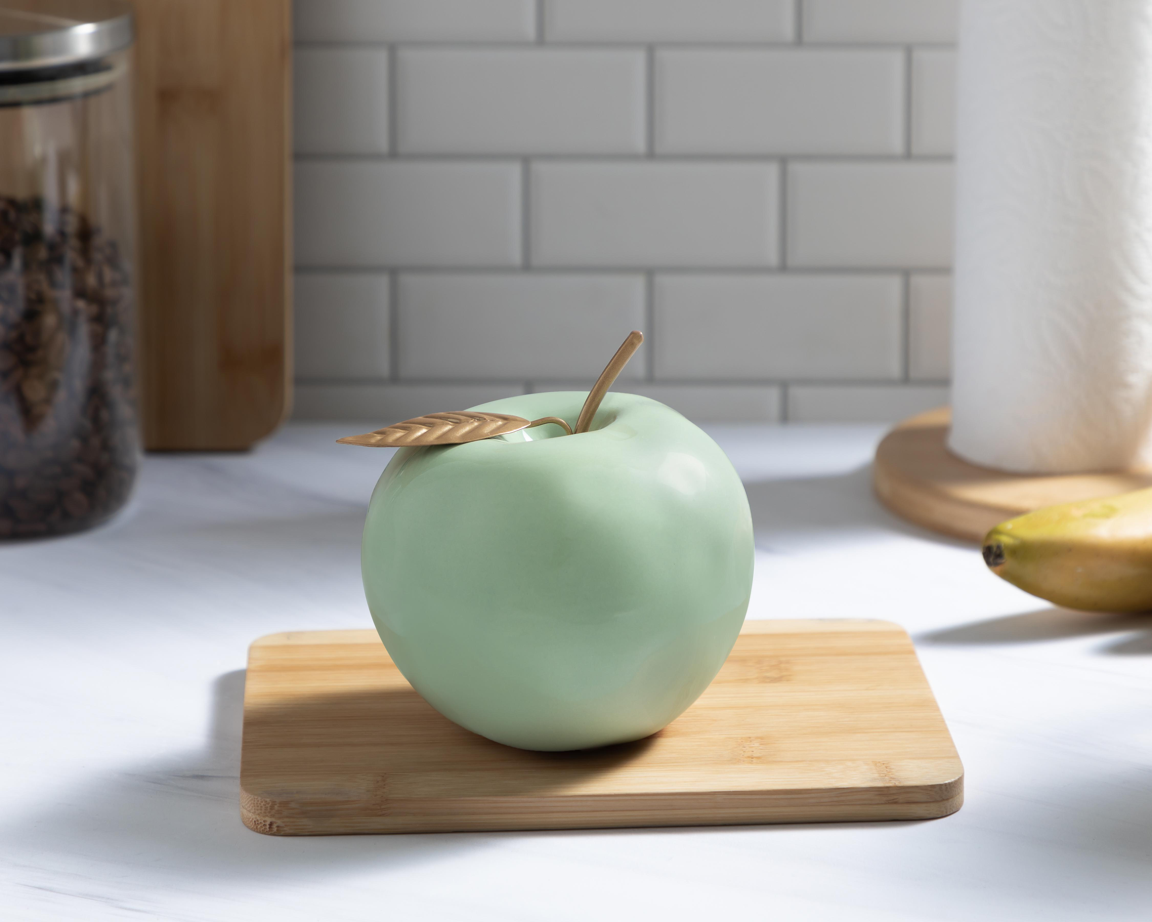 Foto 4 | Escultura de Manzana Apple Blue de Cerámica