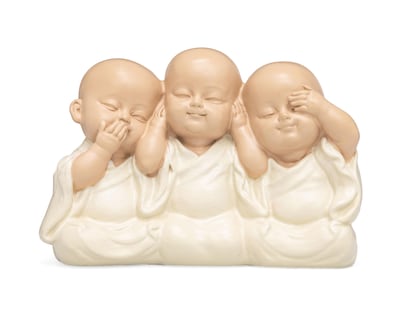 Foto 1 | Escultura de Monjes Budistas Rajani de Cerámica