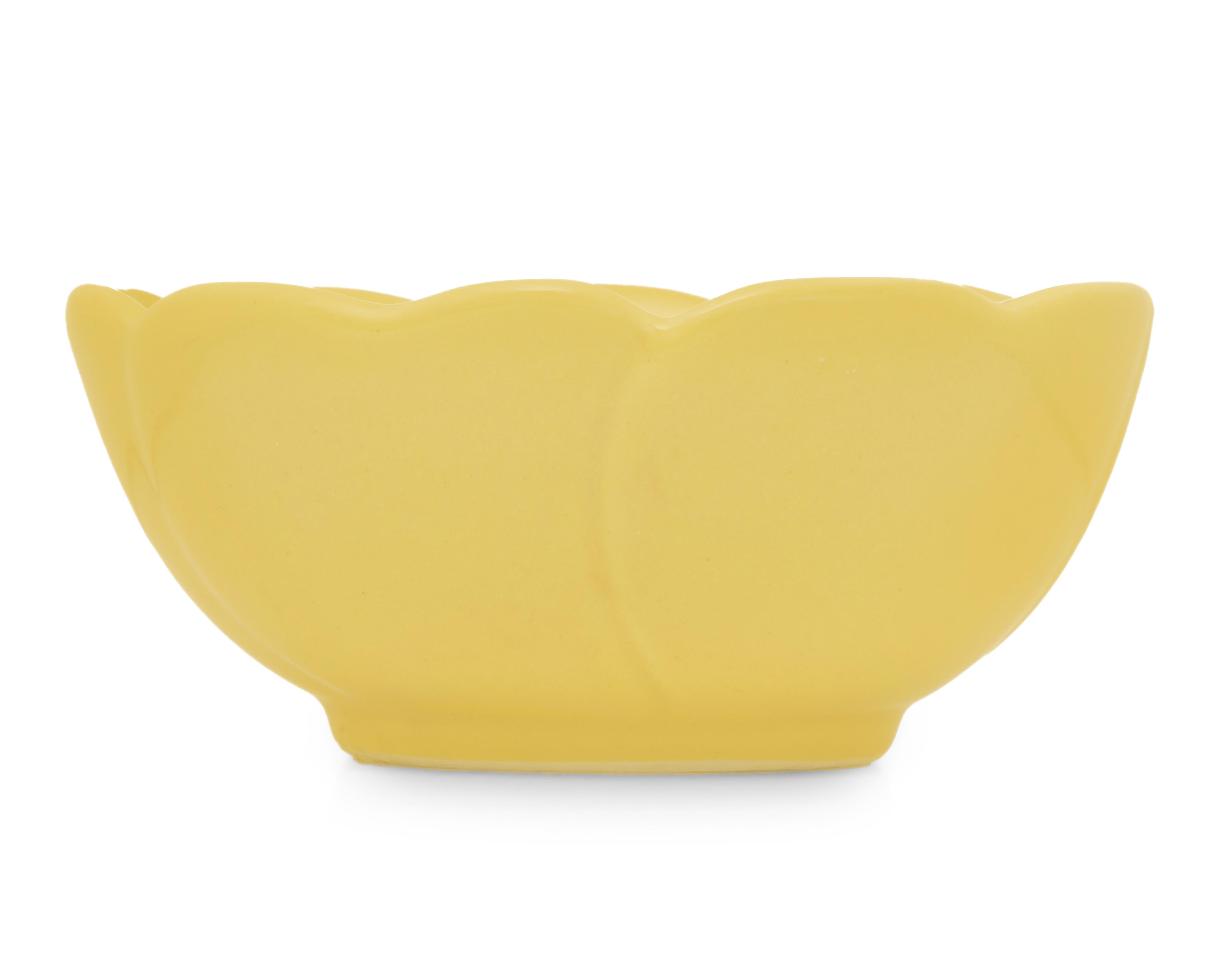 Plato Decorativo de Cerámica Amarillo