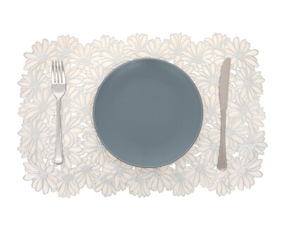 Foto 2 | Mantel Individual Starhaus Platinum Plateado 4 Piezas