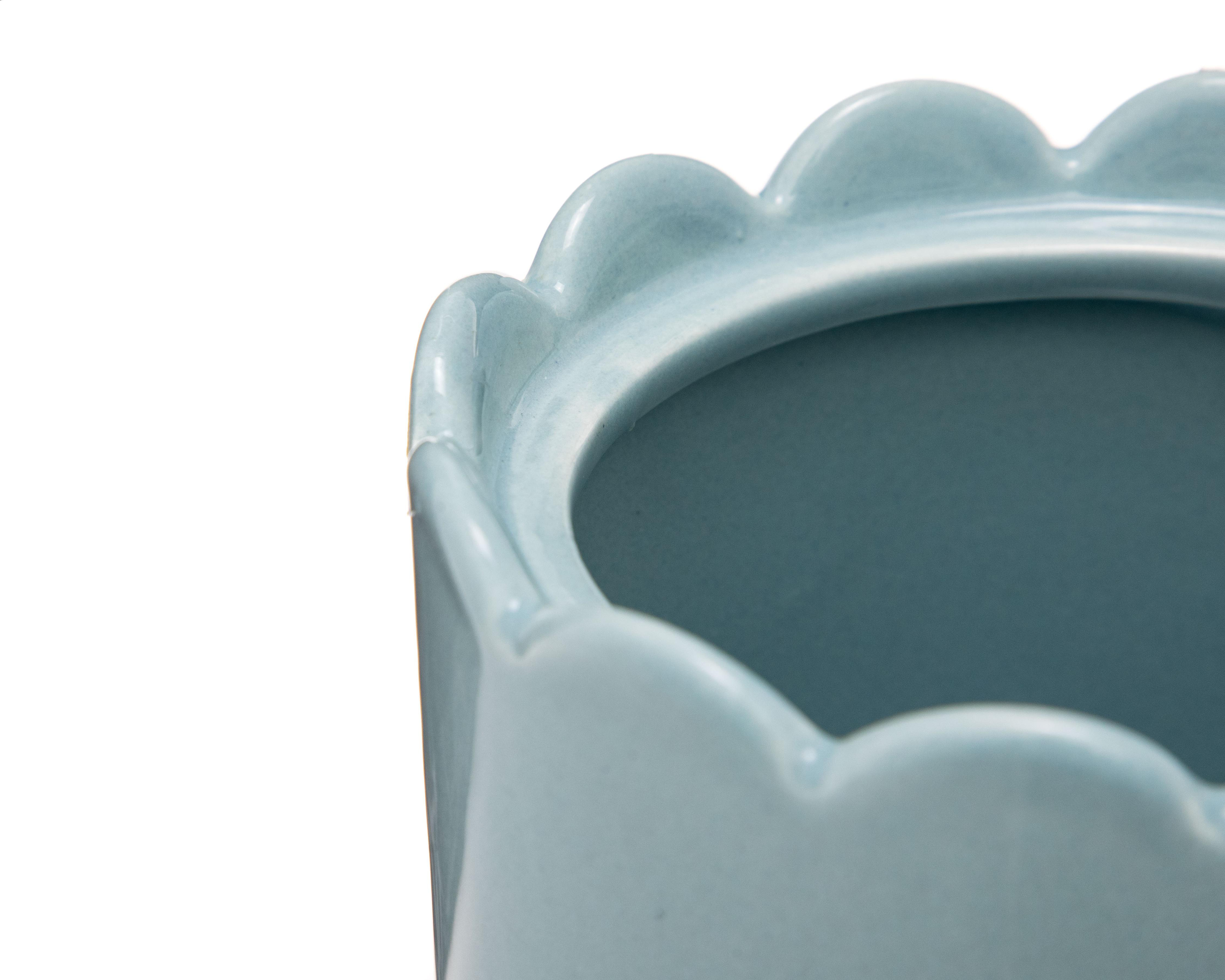 Foto 4 pulgar | Recipiente Decorativo Sugar Blue de Cerámica