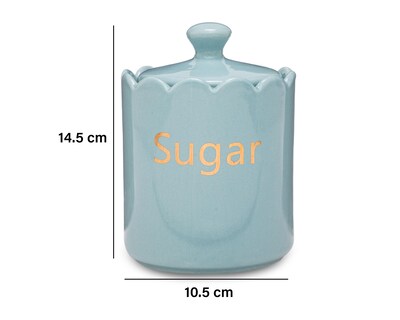 Foto 5 | Recipiente Decorativo Sugar Blue de Cerámica