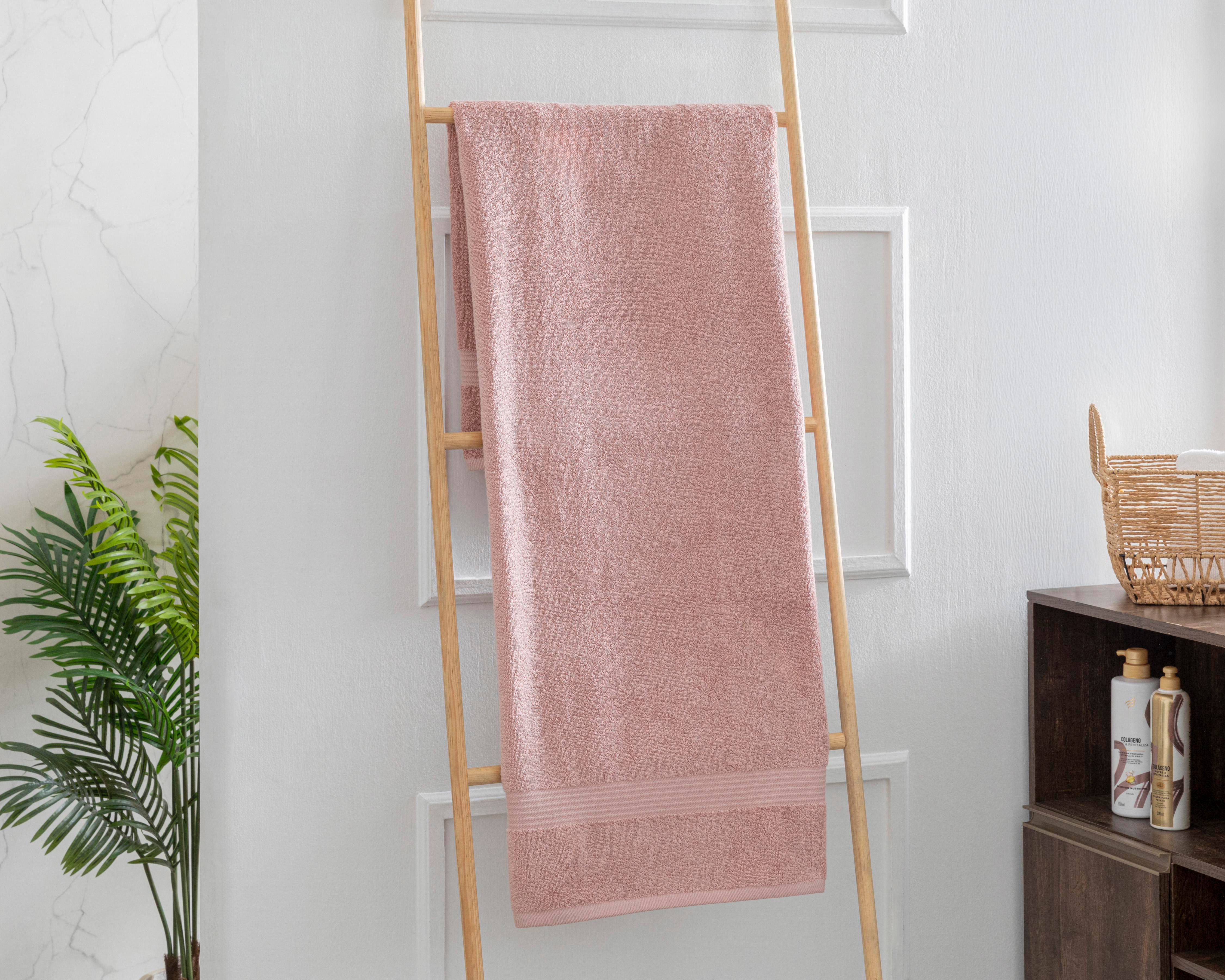 Foto 5 pulgar | Toalla de Medio Baño Starhaus Crepe Rosa