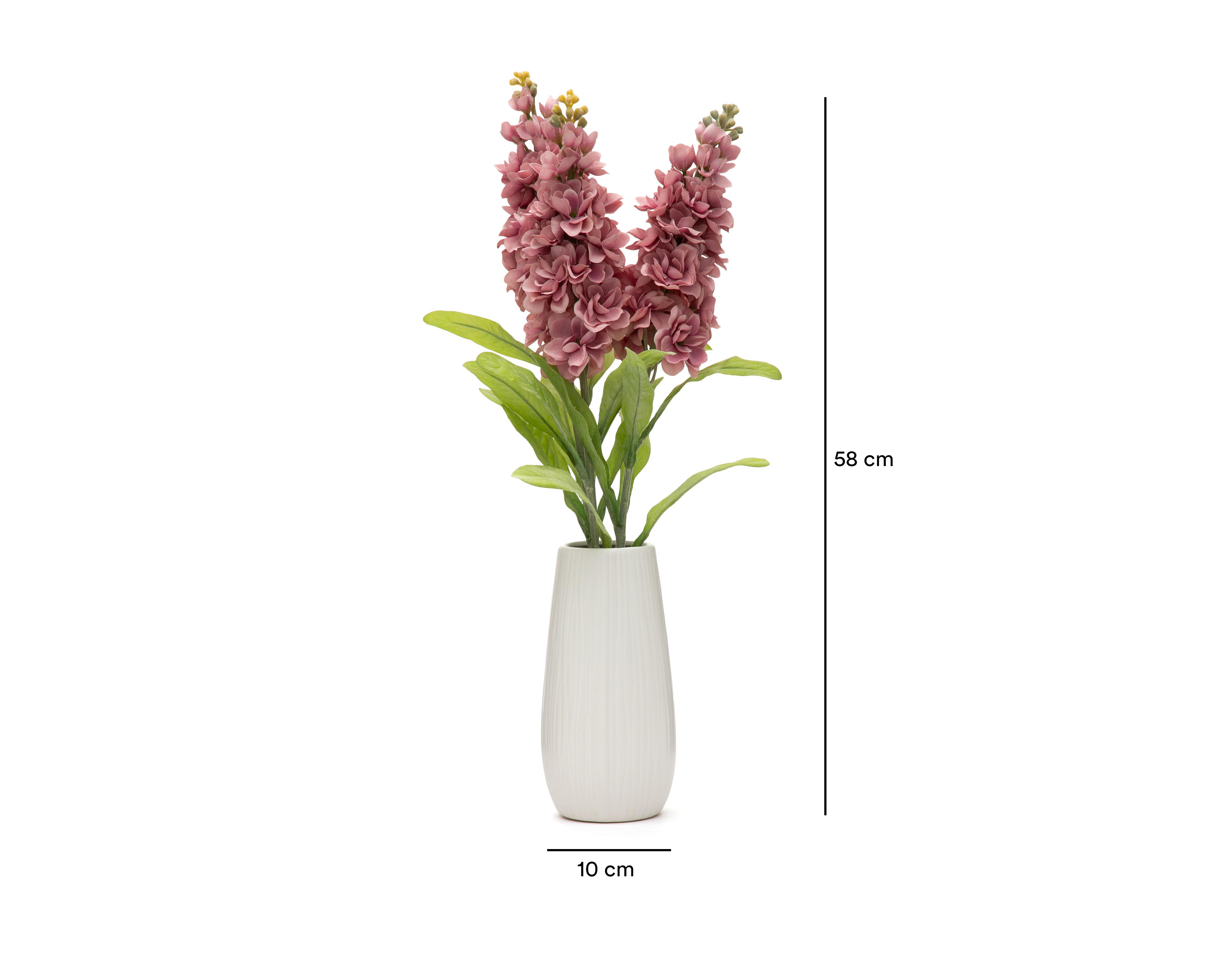 Foto 5 pulgar | Jacinta Artificial con Florero Starhaus 58 cm