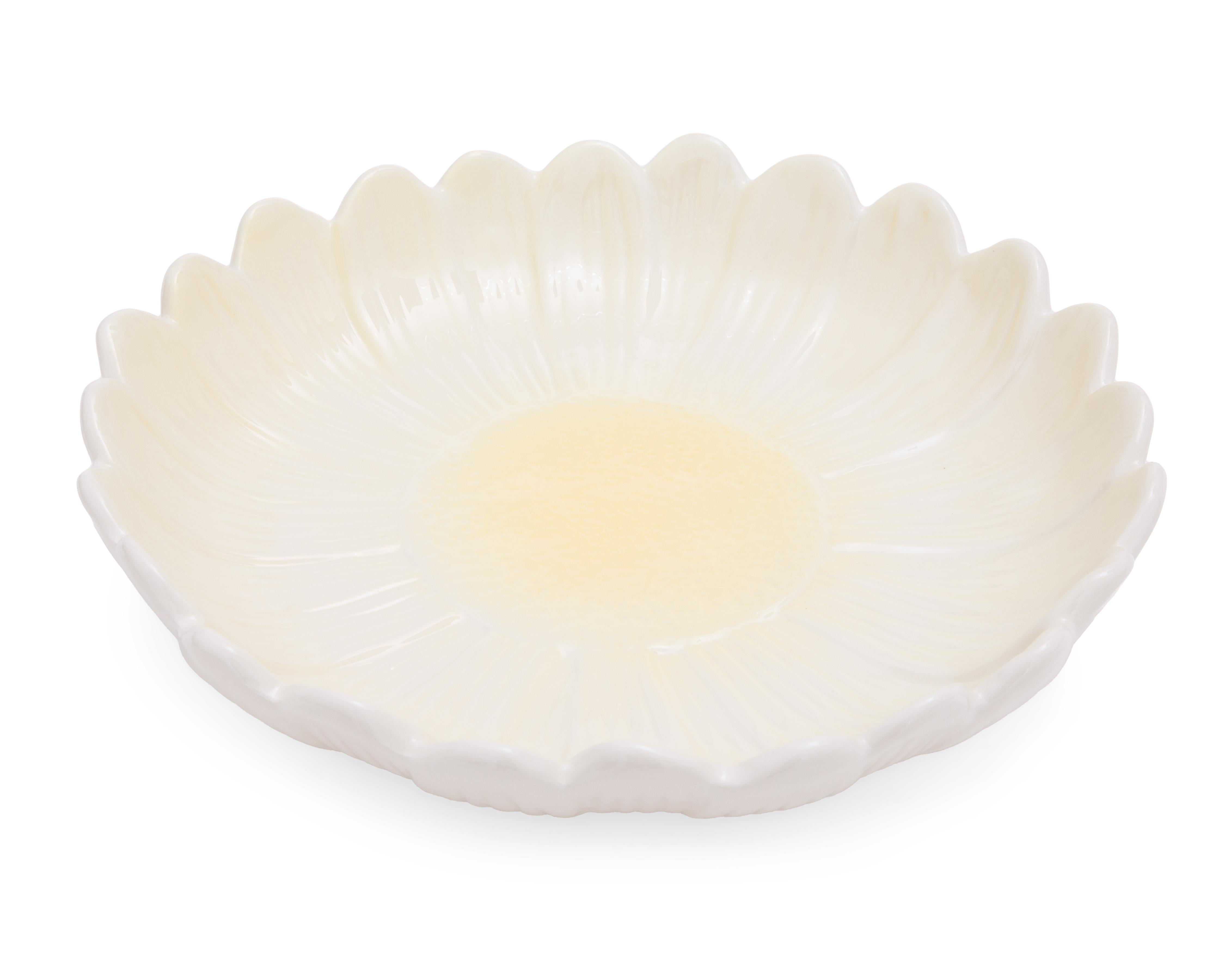 Platón Decorativo de Flor Marias de Cerámica