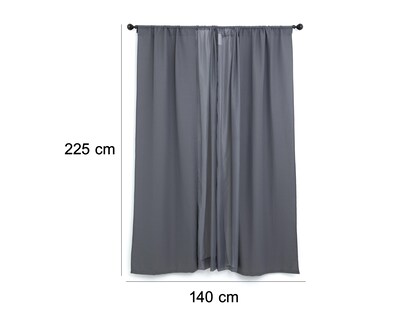 Foto 5 | Cortina Zelanda 140 x 225 cm Gris