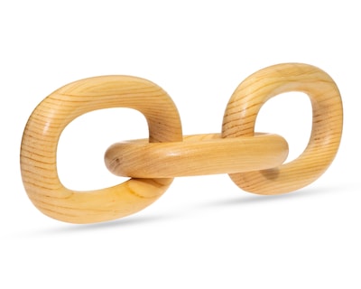 Foto 1 | Escultura de Cadena Chains de Madera