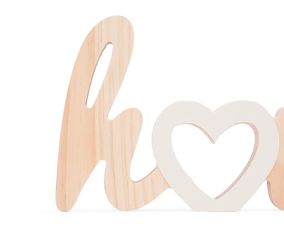 Foto 3 | Letrero Decorativo Corazina de Madera