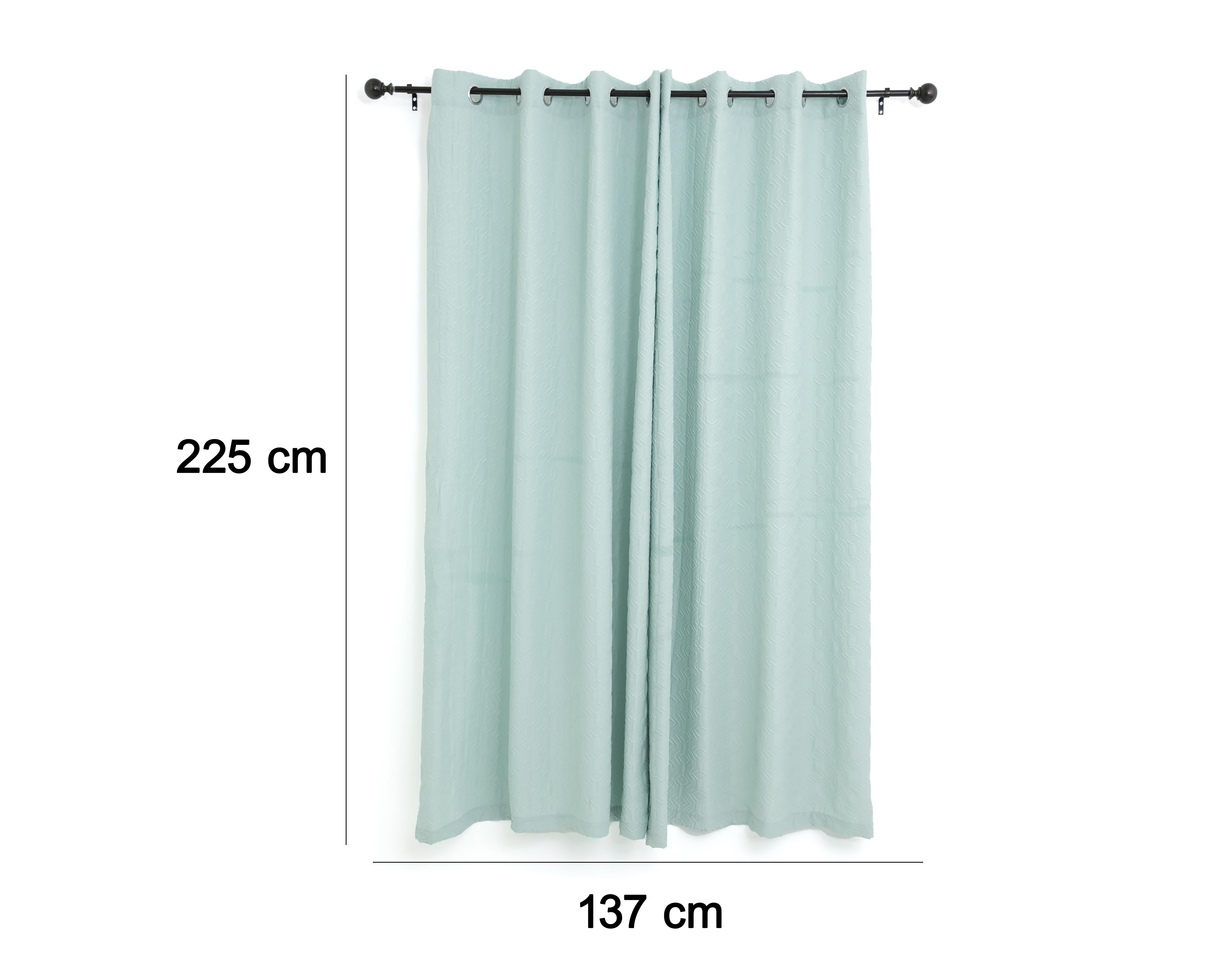 Foto 6 pulgar | Cortina Textura 3D Nikita 137 x 225 cm Verde