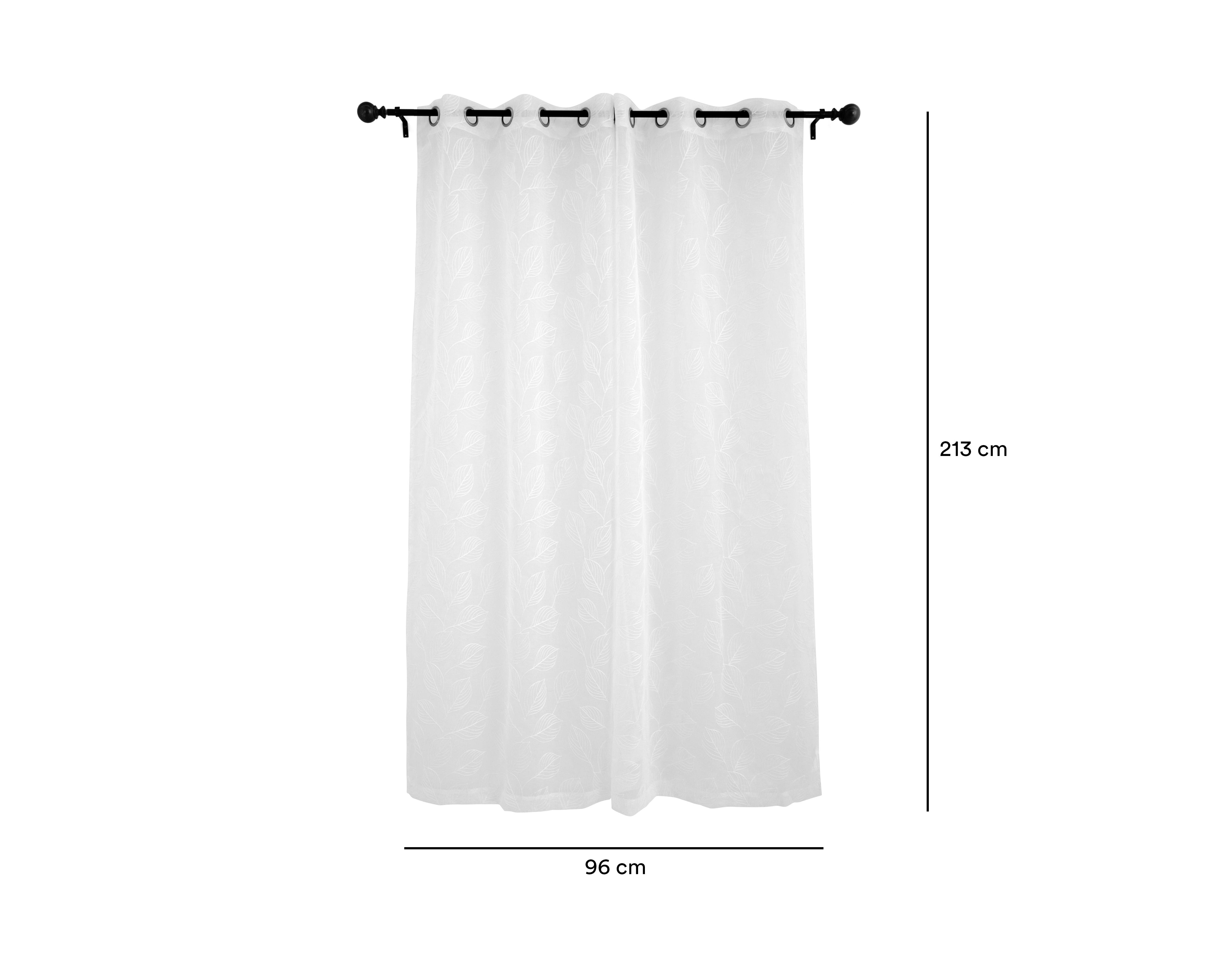 Foto 6 pulgar | Cortina Kelpi 96 x 213 cm Crema