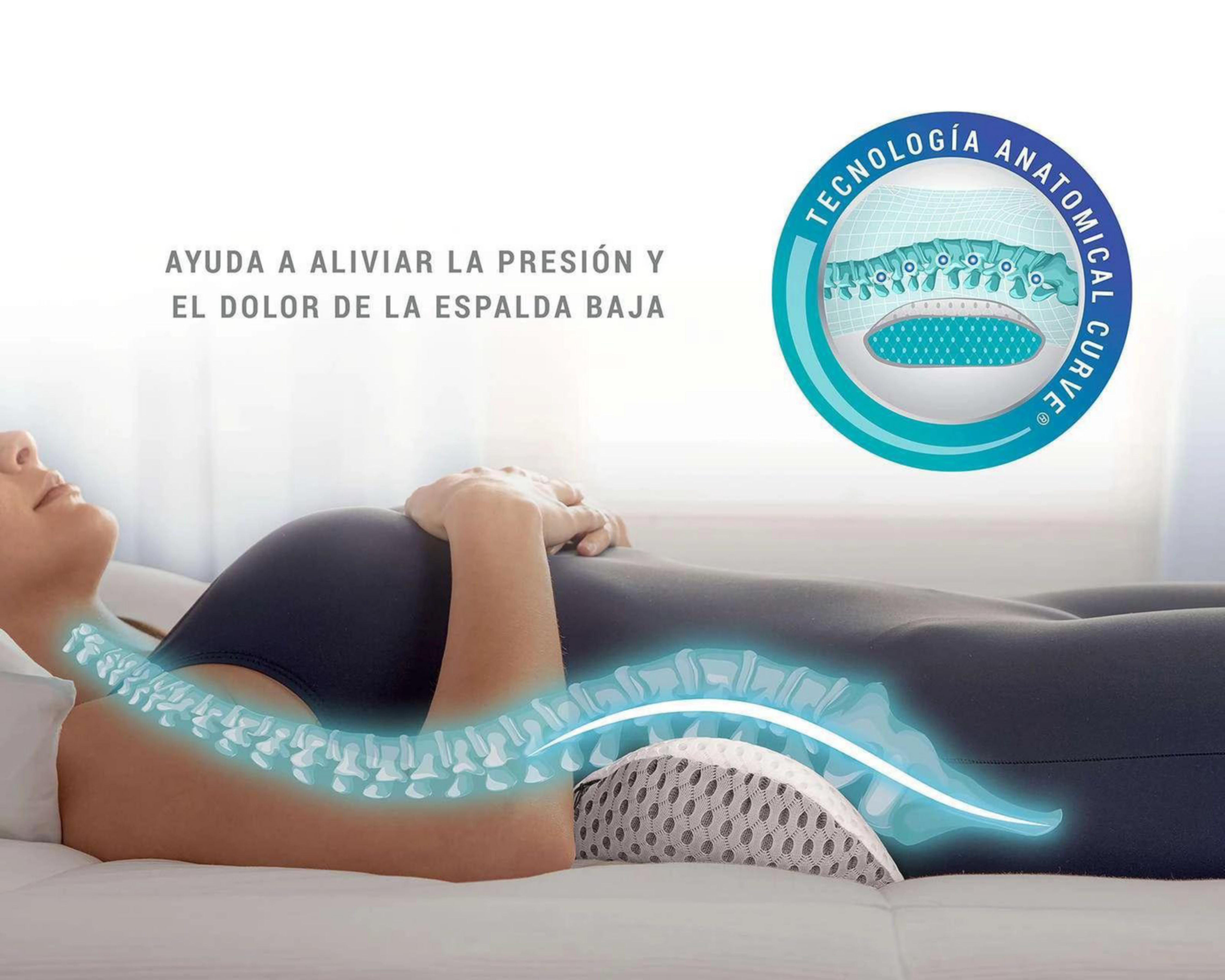 Foto 4 | Almohada Sognare Lumbar Fit Semifirme