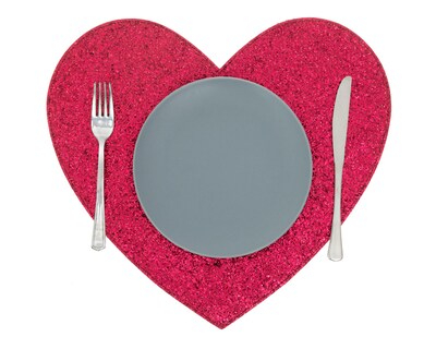 Foto 2 | Mantel Individual Starhaus Lover Rojo 4 Piezas