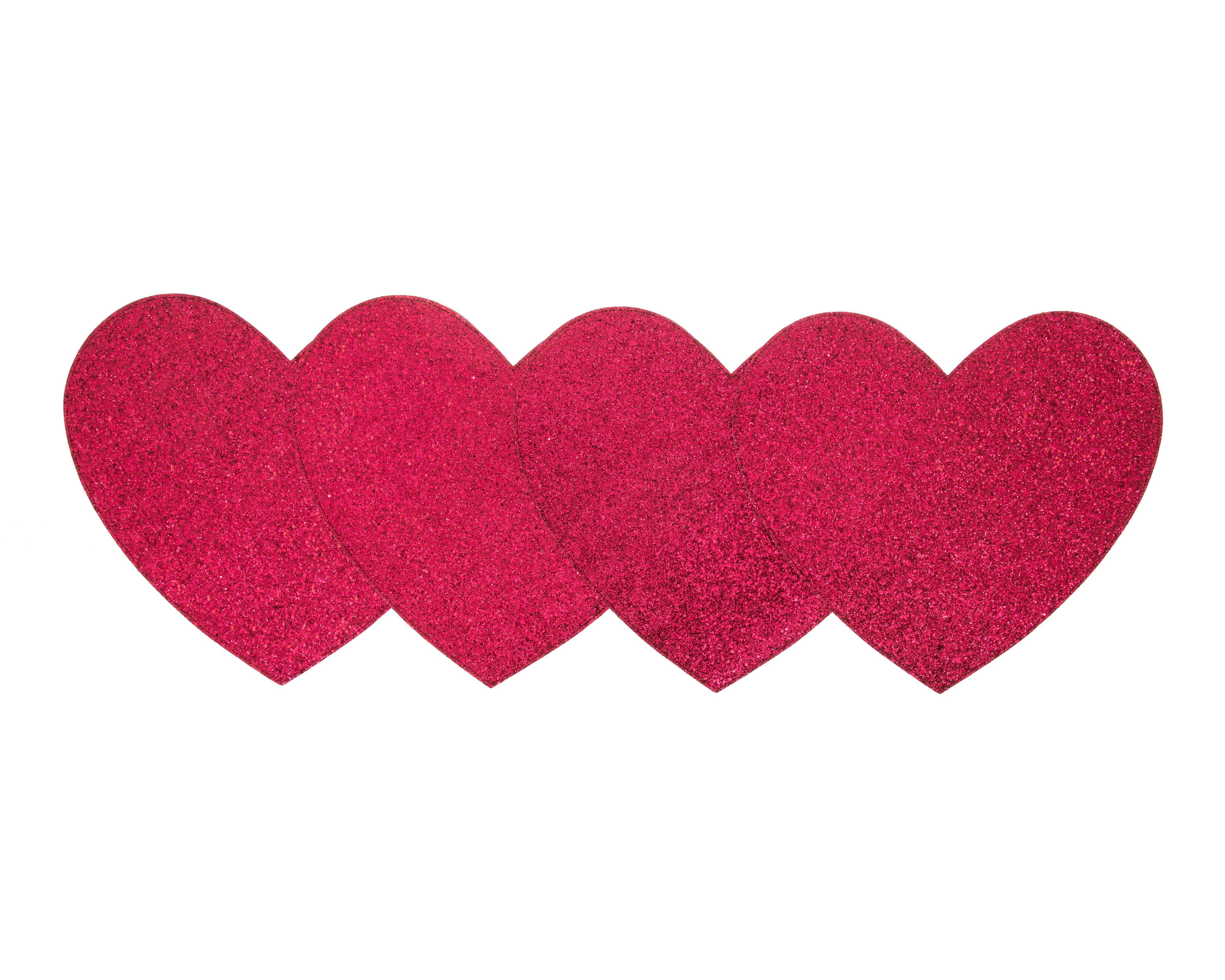 Foto 4 pulgar | Mantel Individual Starhaus Lover Rojo 4 Piezas