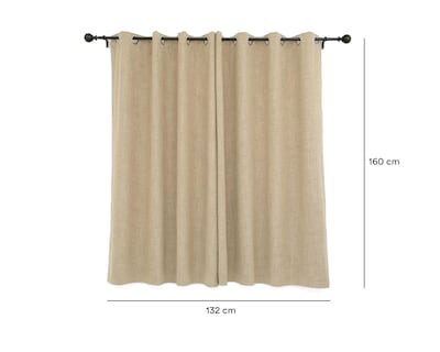 Foto 5 | Cortina Mapple 132 x 160 cm Beige
