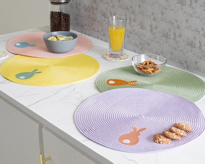 Foto 1 | Manteles Individuales Starhaus Rabbit Multicolor 4 Piezas