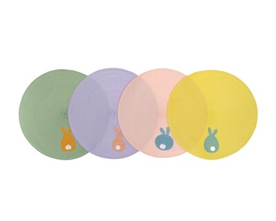 Foto 3 | Manteles Individuales Starhaus Rabbit Multicolor 4 Piezas