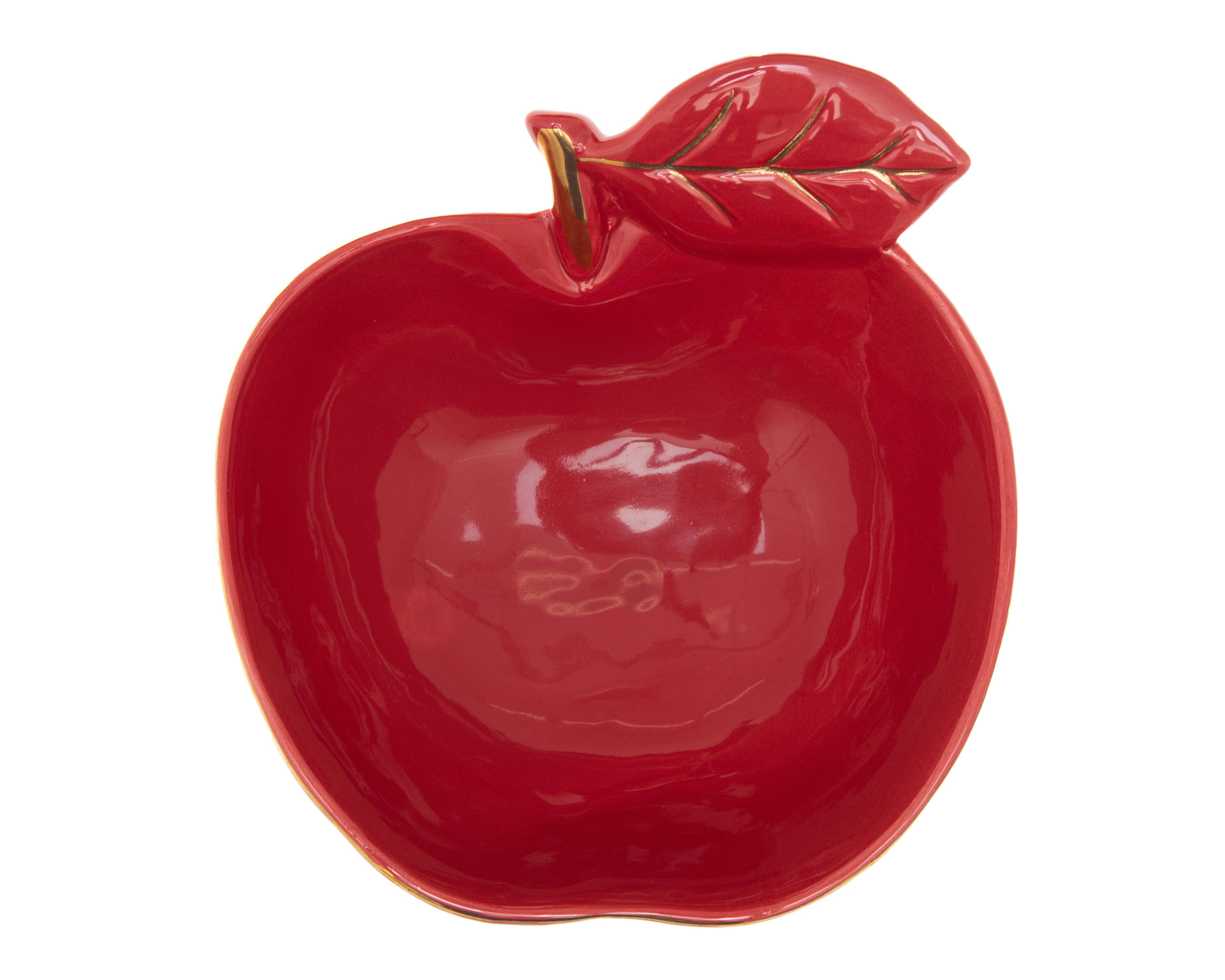 Foto 2 | Charola Manzana Roja de Cerámica