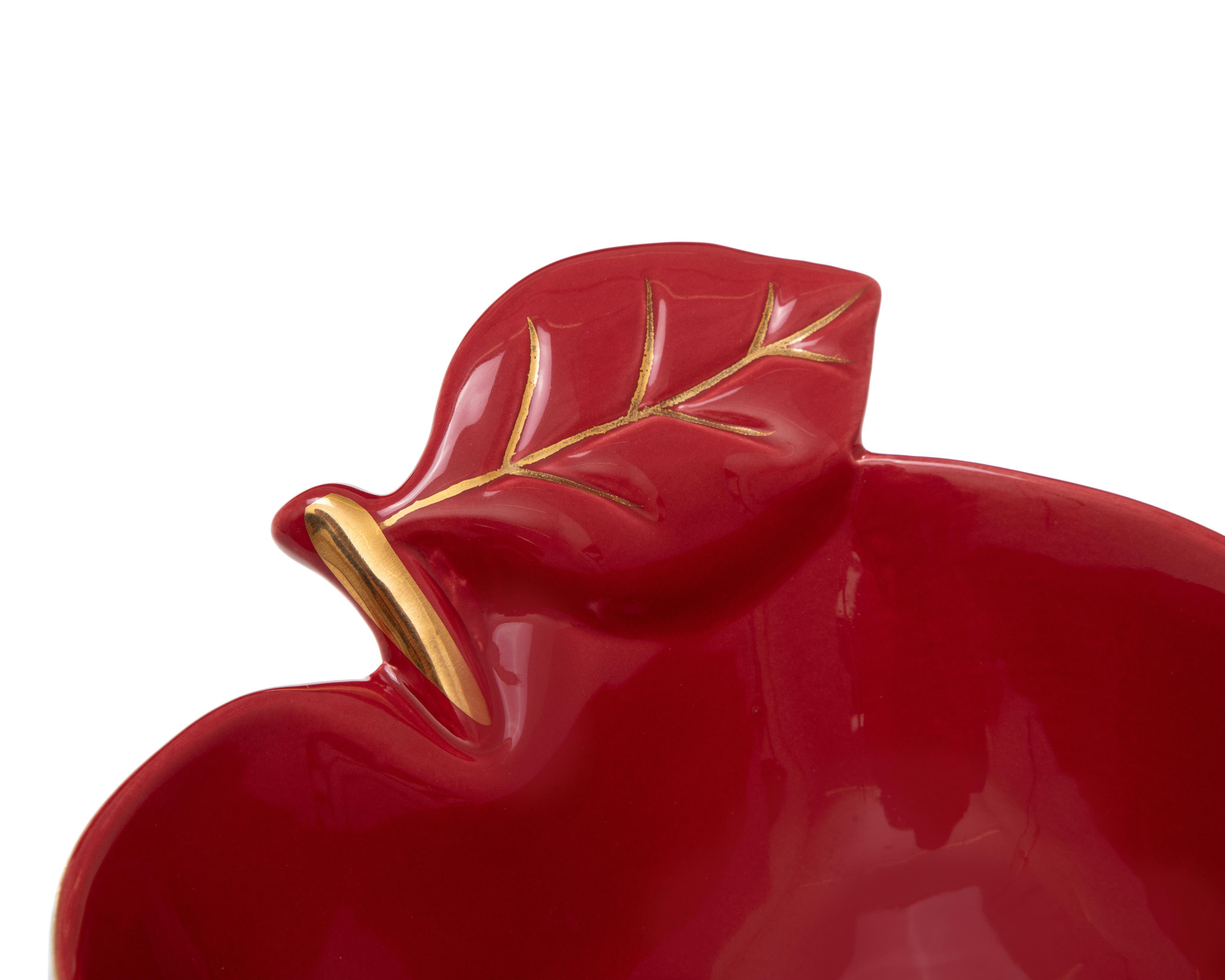 Foto 4 pulgar | Charola Manzana Roja de Cerámica