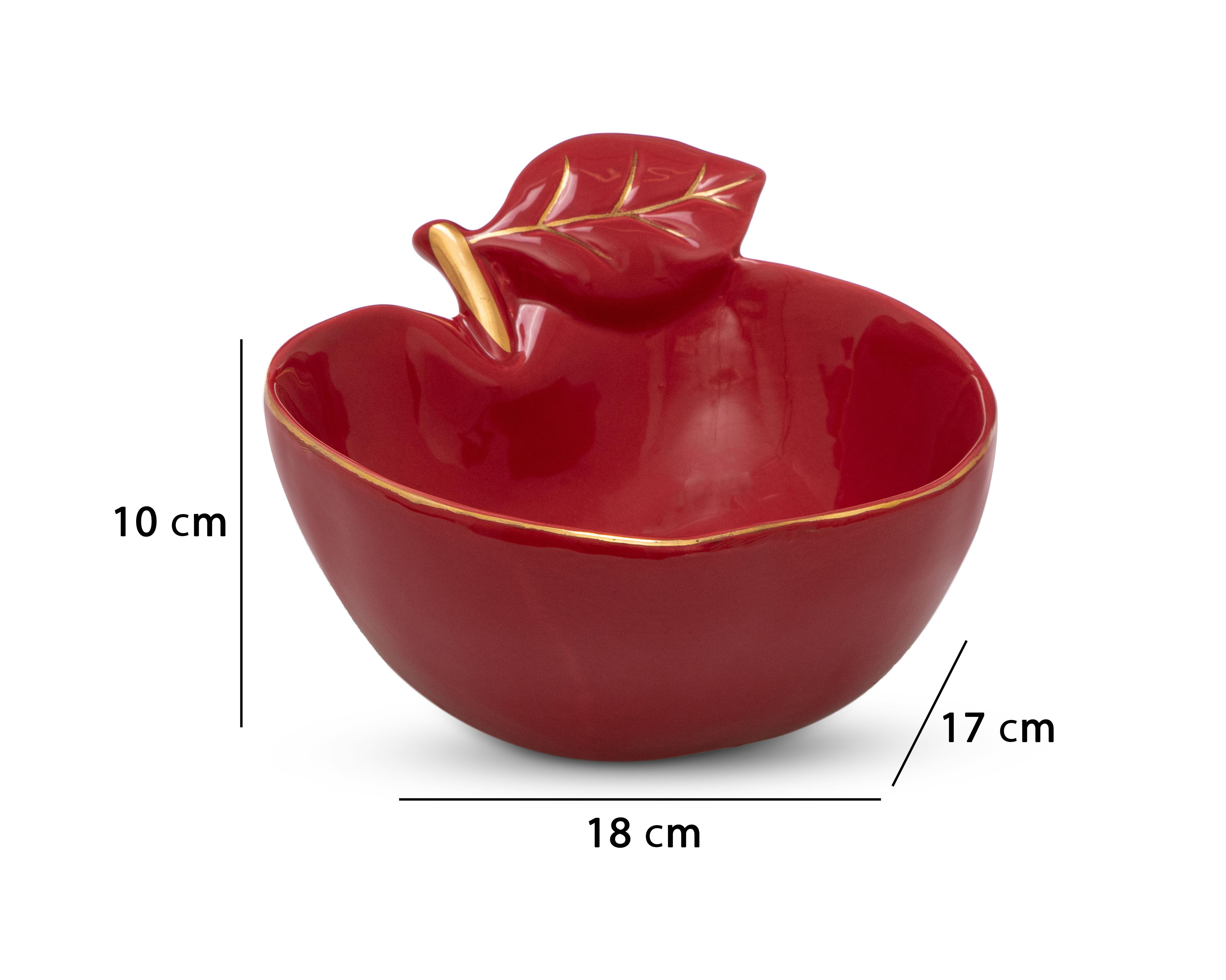 Foto 5 | Charola Manzana Roja de Cerámica