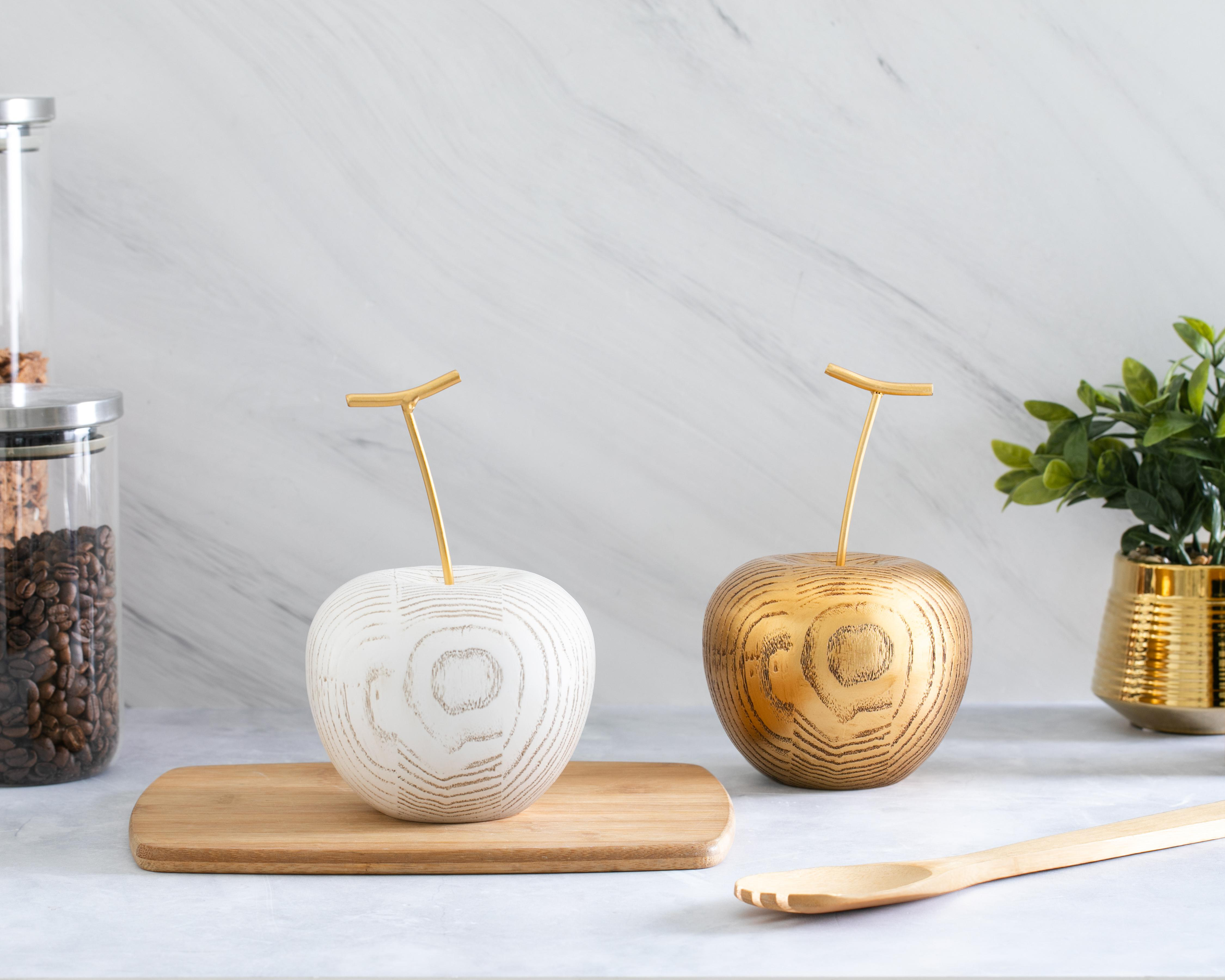 Foto 4 | Escultura de Manzana Cherry G de Poliresina