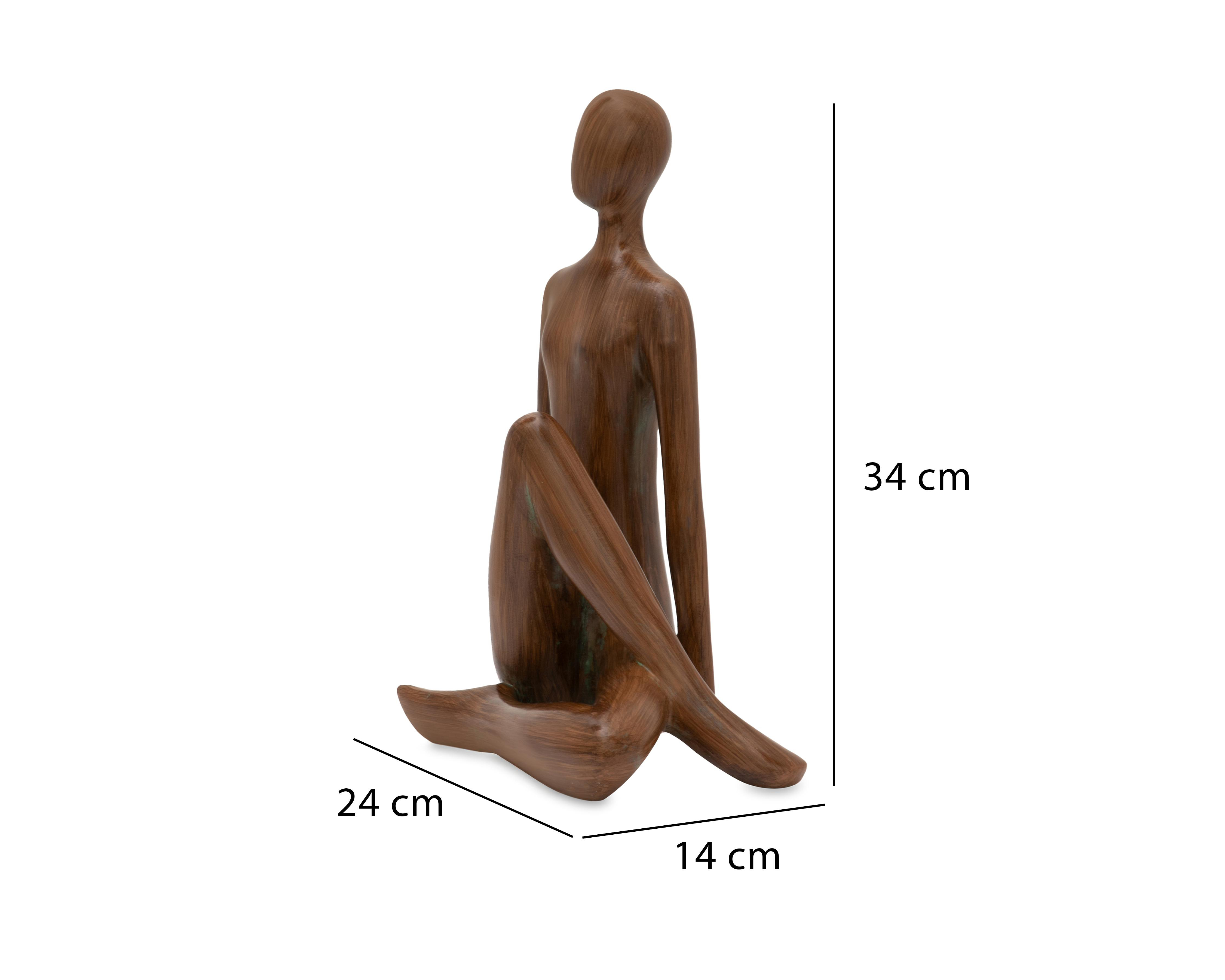 Foto 7 pulgar | Escultura de Mujer Sentada Adrienne de Poliresina