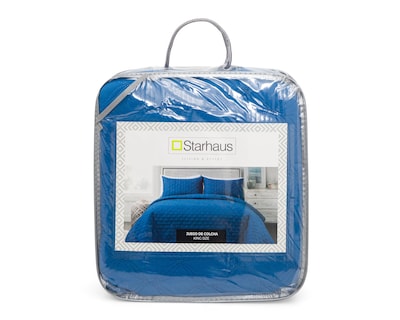 Foto 4 | Colcha King Size Starhaus Cletine B Azul 3 Piezas