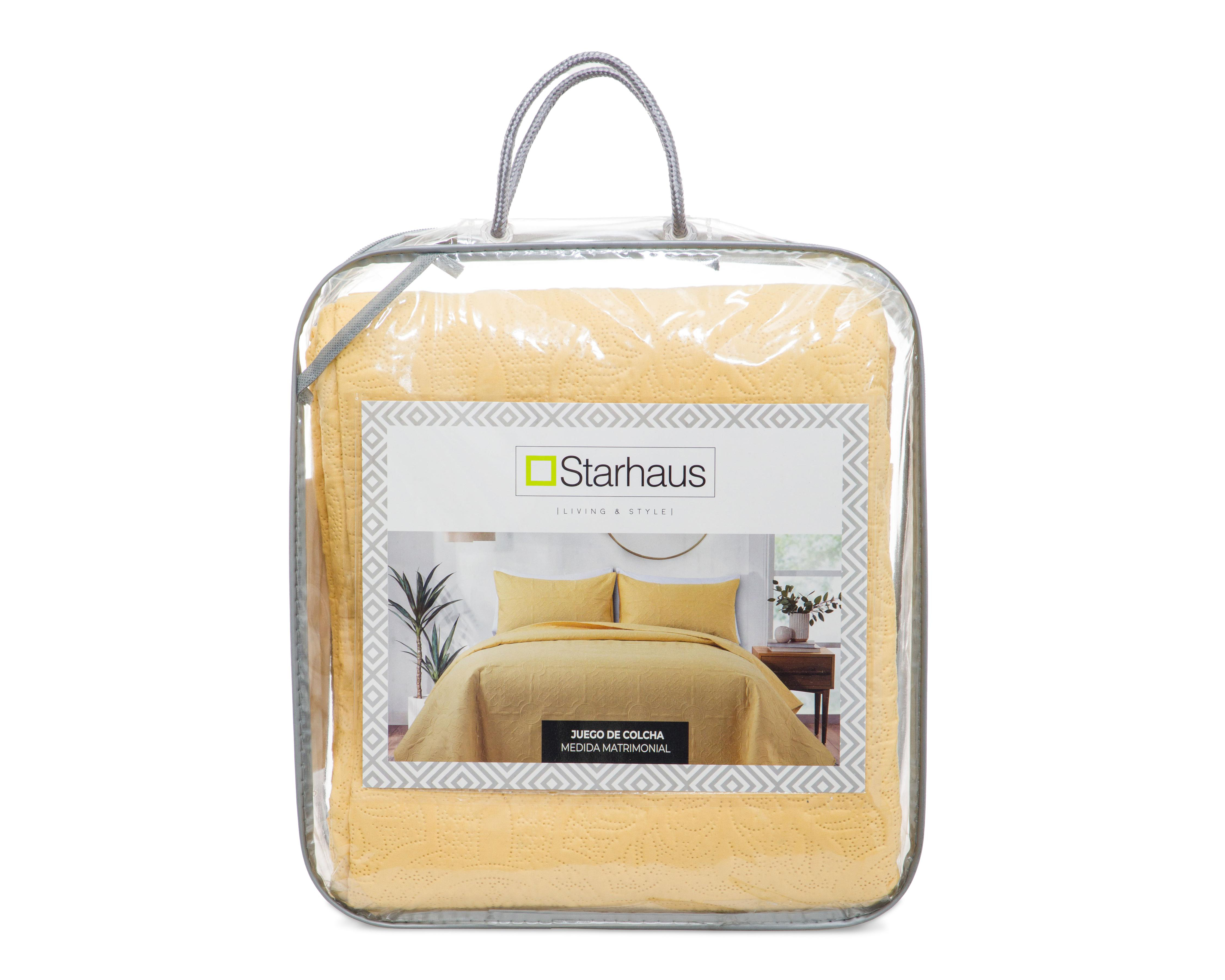 Foto 4 | Colcha Matrimonial Starhaus Jailen Amarillo