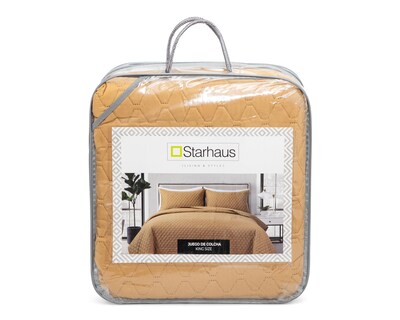 Foto 3 | Colcha King Size Starhaus Kurtis Amarillo