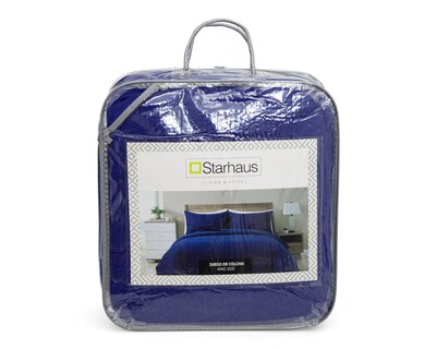 Foto 4 | Colcha King Size Starhaus Sandra Azul 3 Piezas