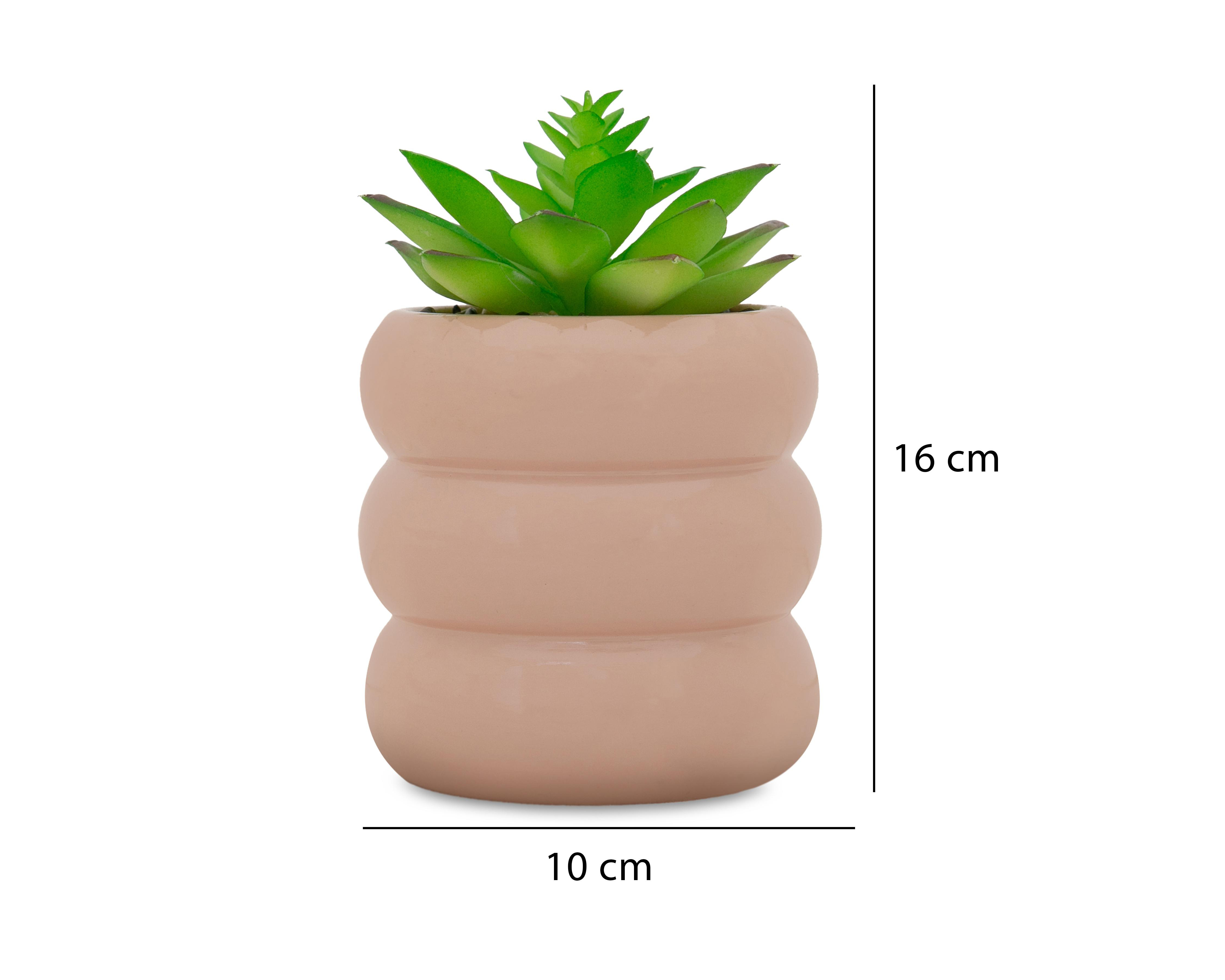 Foto 6 pulgar | Suculenta Artificial con Maceta Starhaus 16 cm