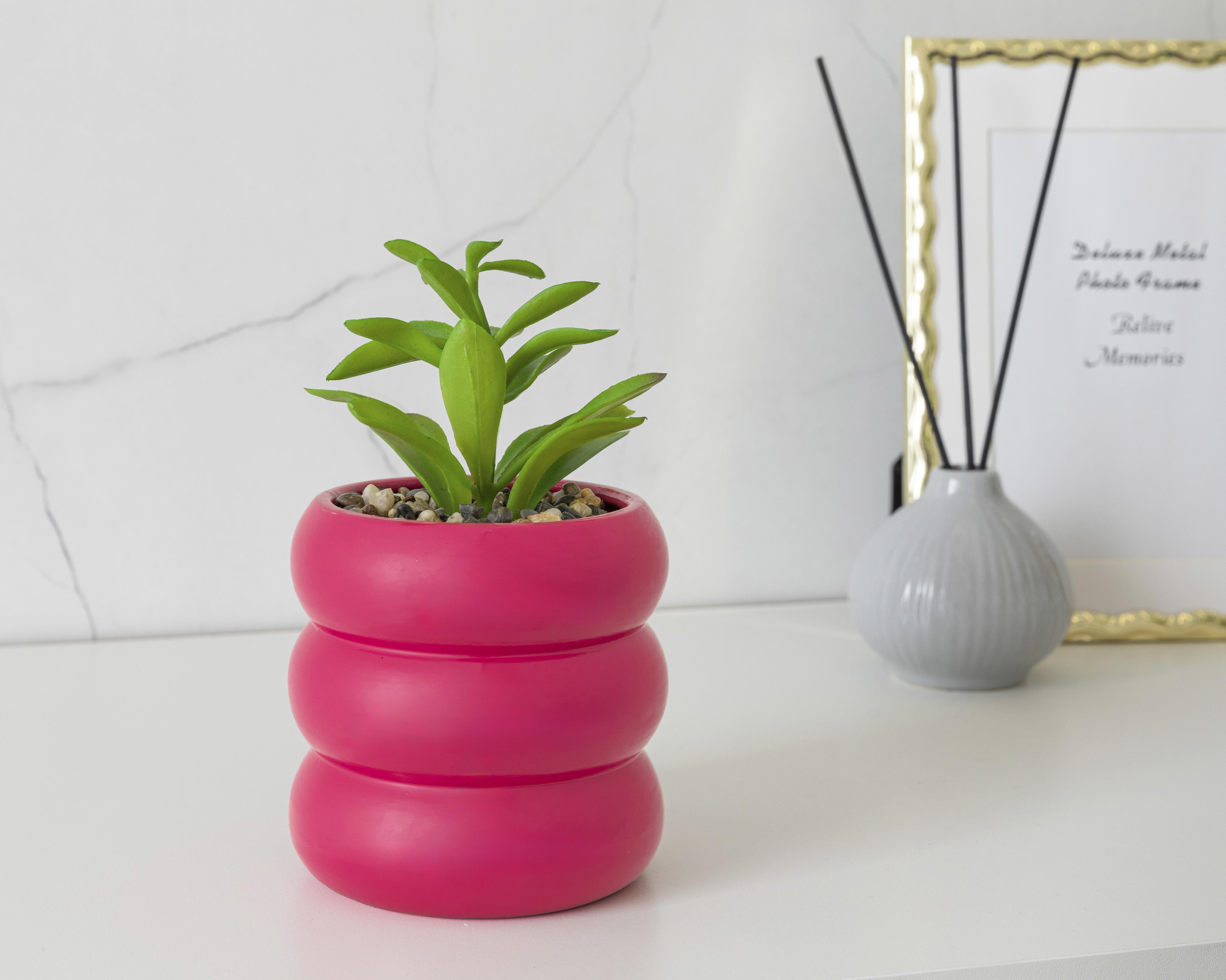 Foto 5 pulgar | Planta Artificial con Maceta Starhaus 16 cm