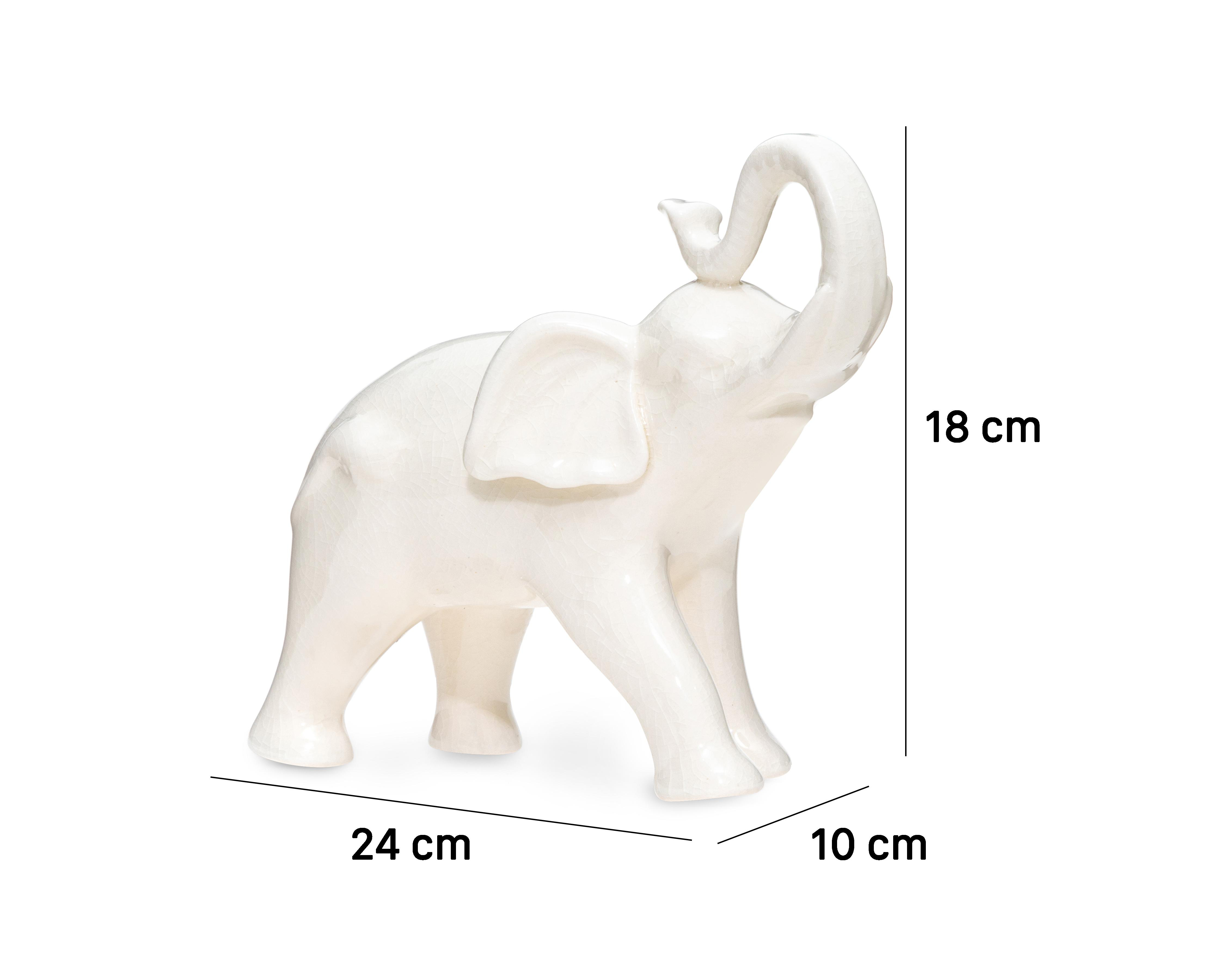 Foto 7 pulgar | Escultura de Elefante Oskars de Cerámica