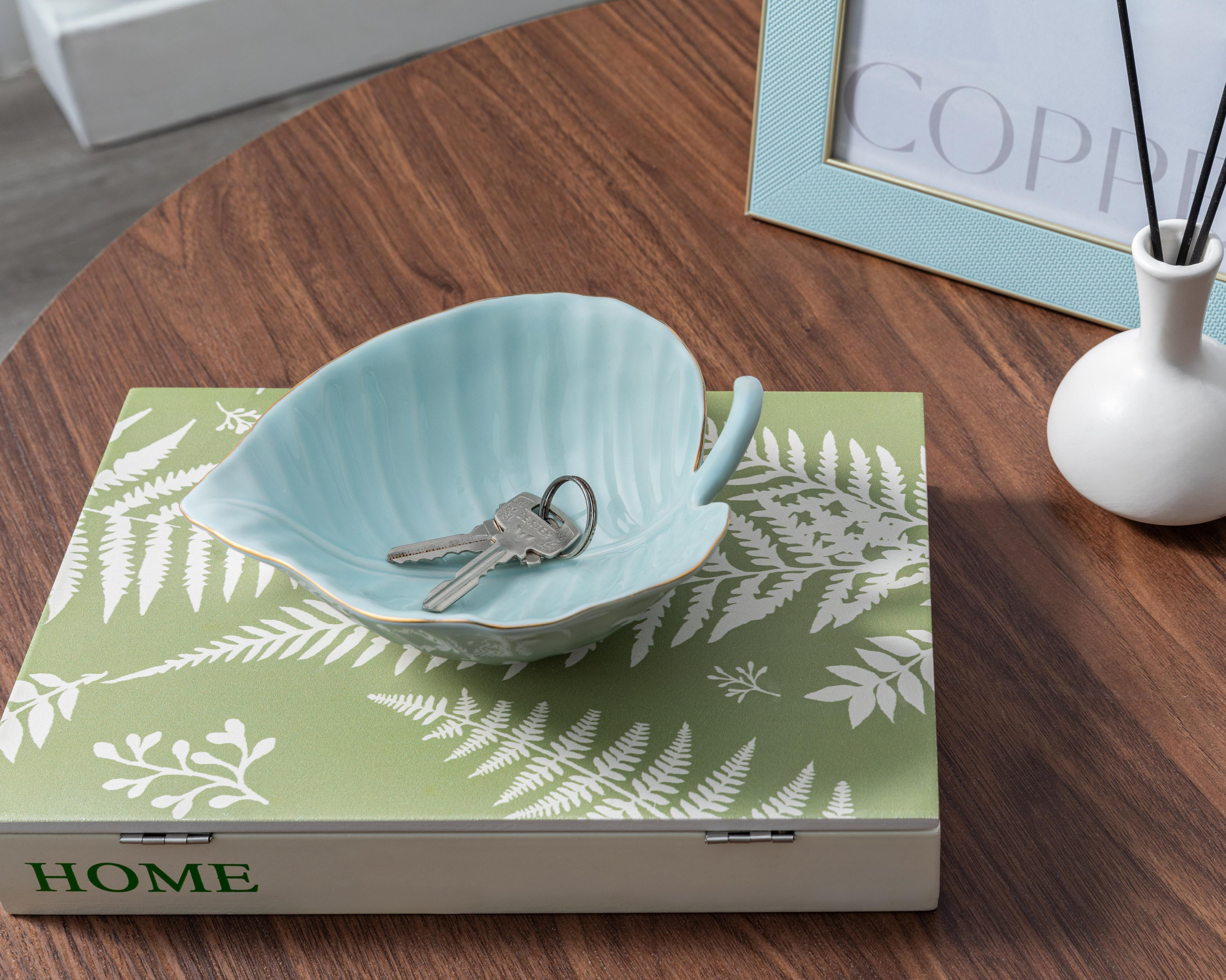 Foto 4 | Platón Decorativo de Hoja Acalia de Cerámica