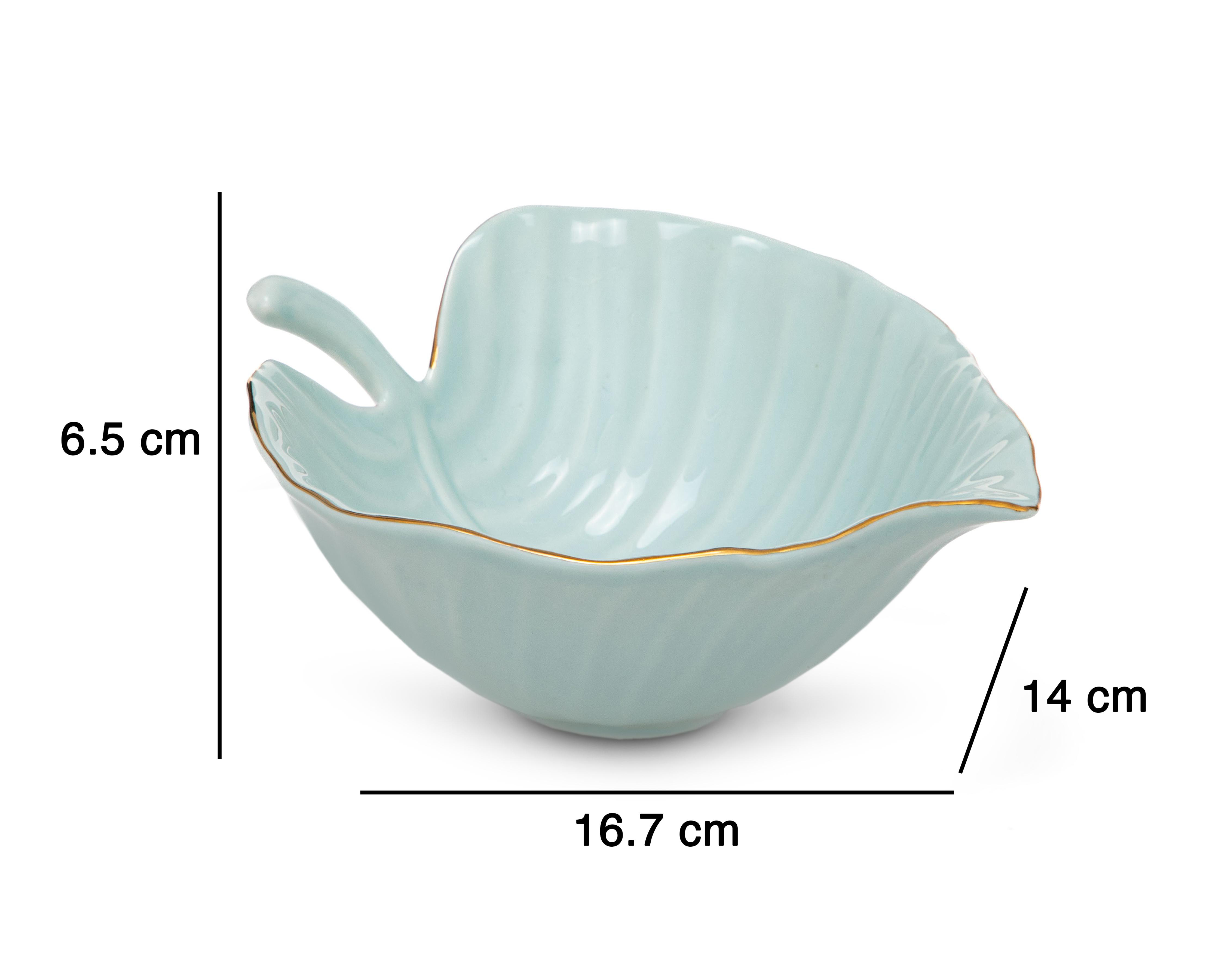 Foto 5 | Platón Decorativo de Hoja Acalia de Cerámica