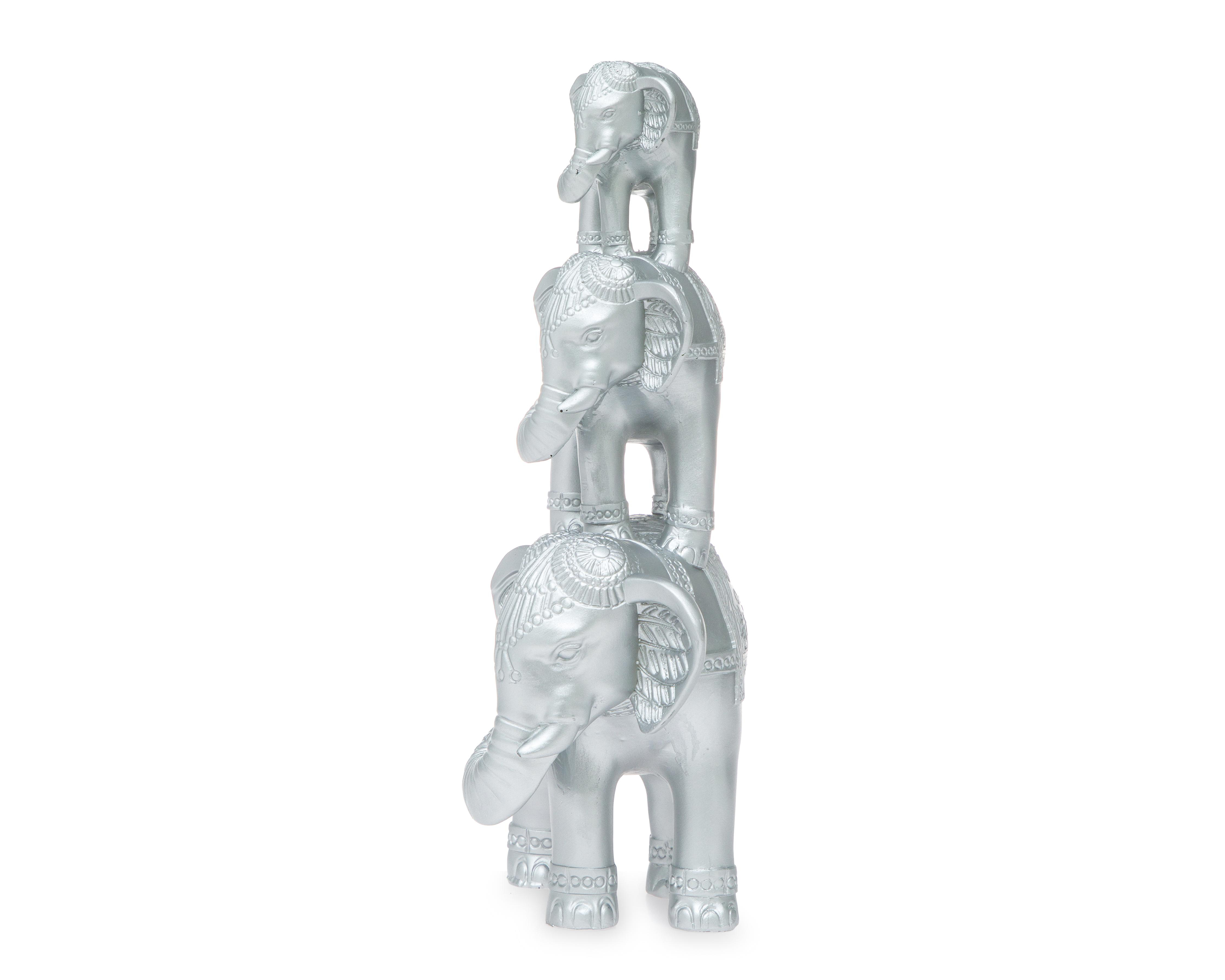 Foto 4 pulgar | Figura Decorativa de Elefantes Leonelle de Poliresina