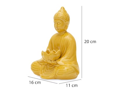 Foto 6 | Escultura de Buda Hilda de Cerámica