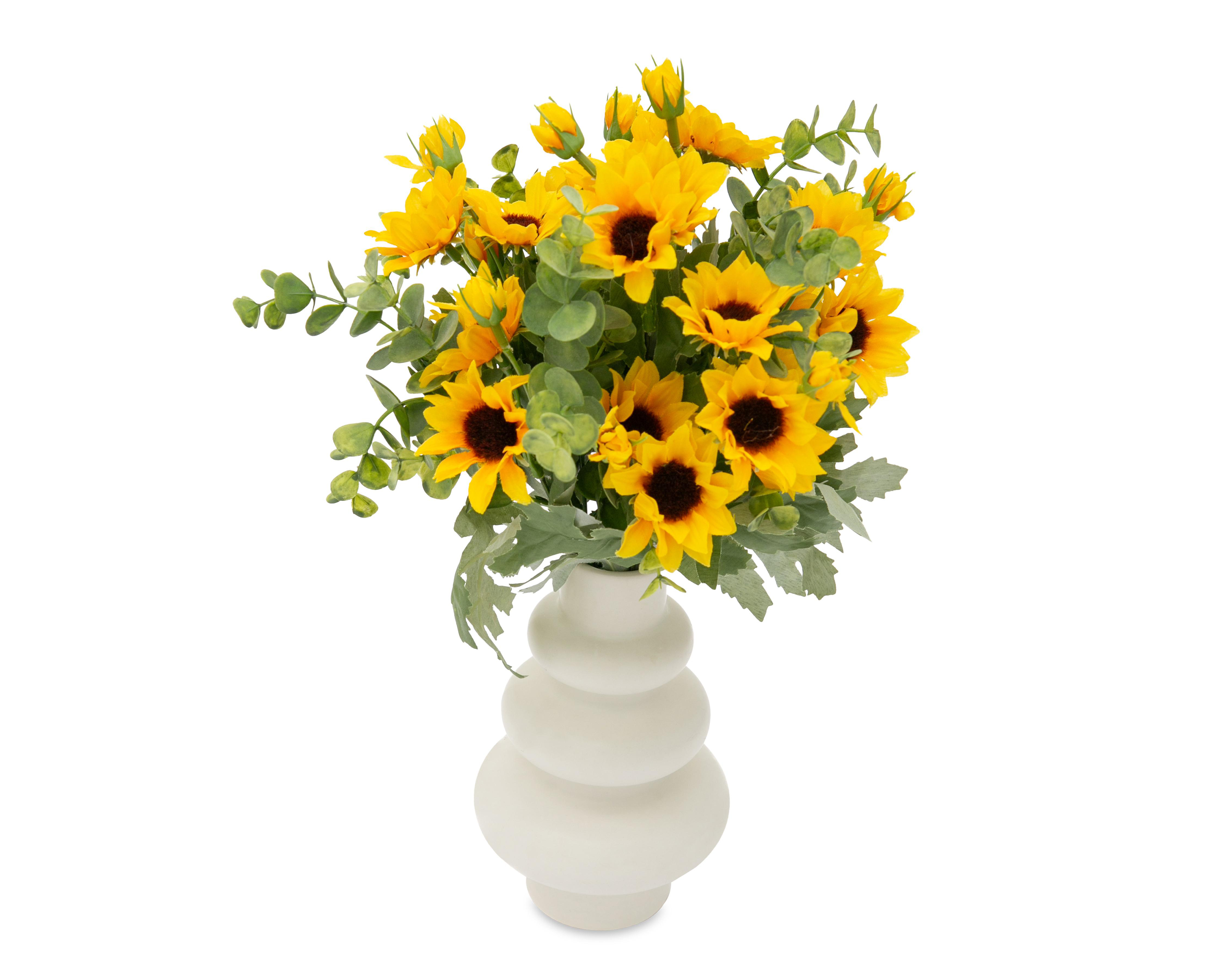 Foto 3 pulgar | Girasol Artificial con Florero Starhaus 39 cm