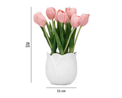 Foto 5 | Tulipán Artificial con Maceta Starhaus 28 cm