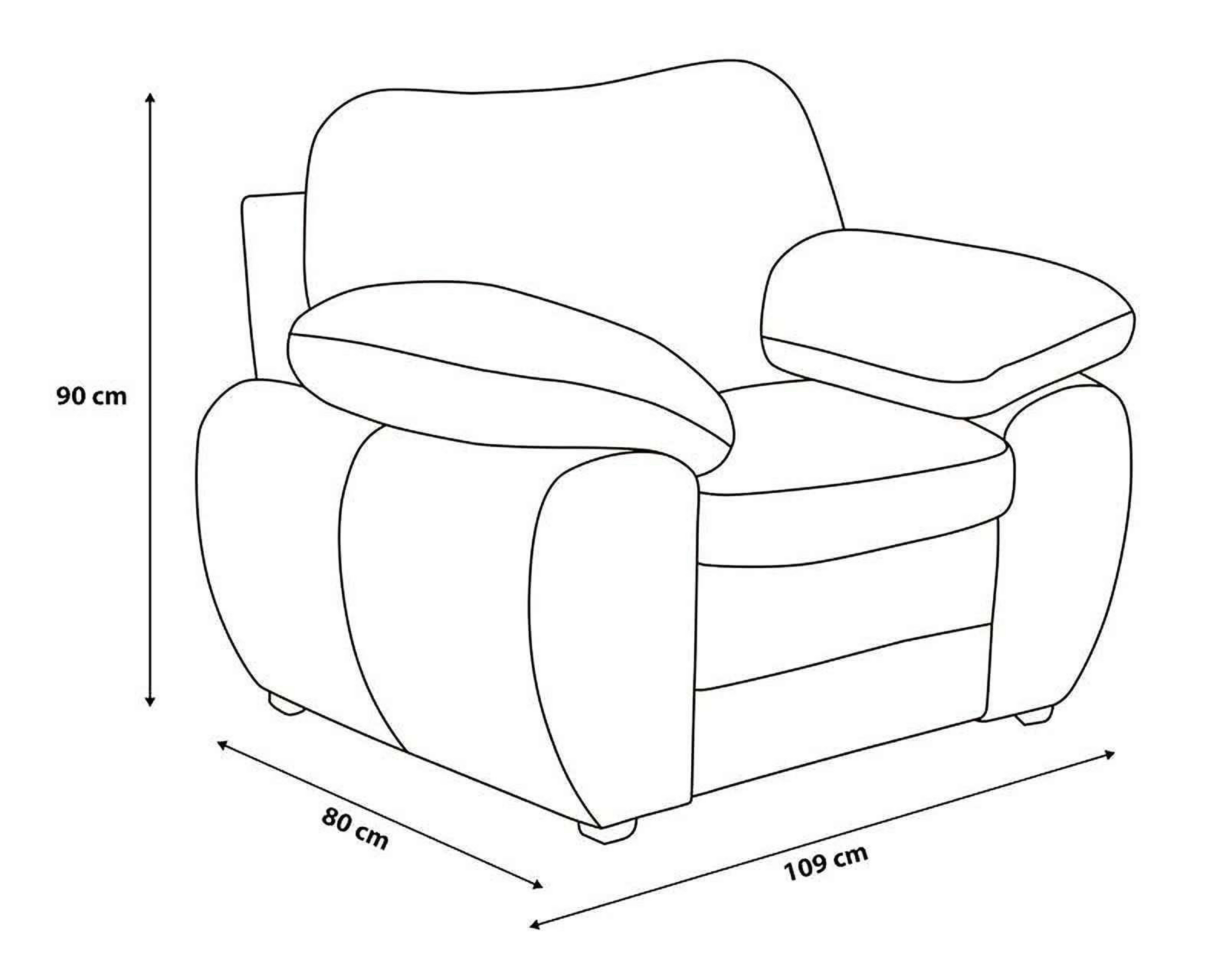 Foto 10 pulgar | Sillón Vivian Contemporáneo