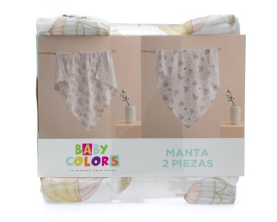 Foto 2 | Manta para Bebé Baby Colors 2 Piezas