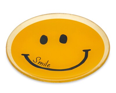Foto 1 | Platón Decorativo Happy Smile de Vidrio