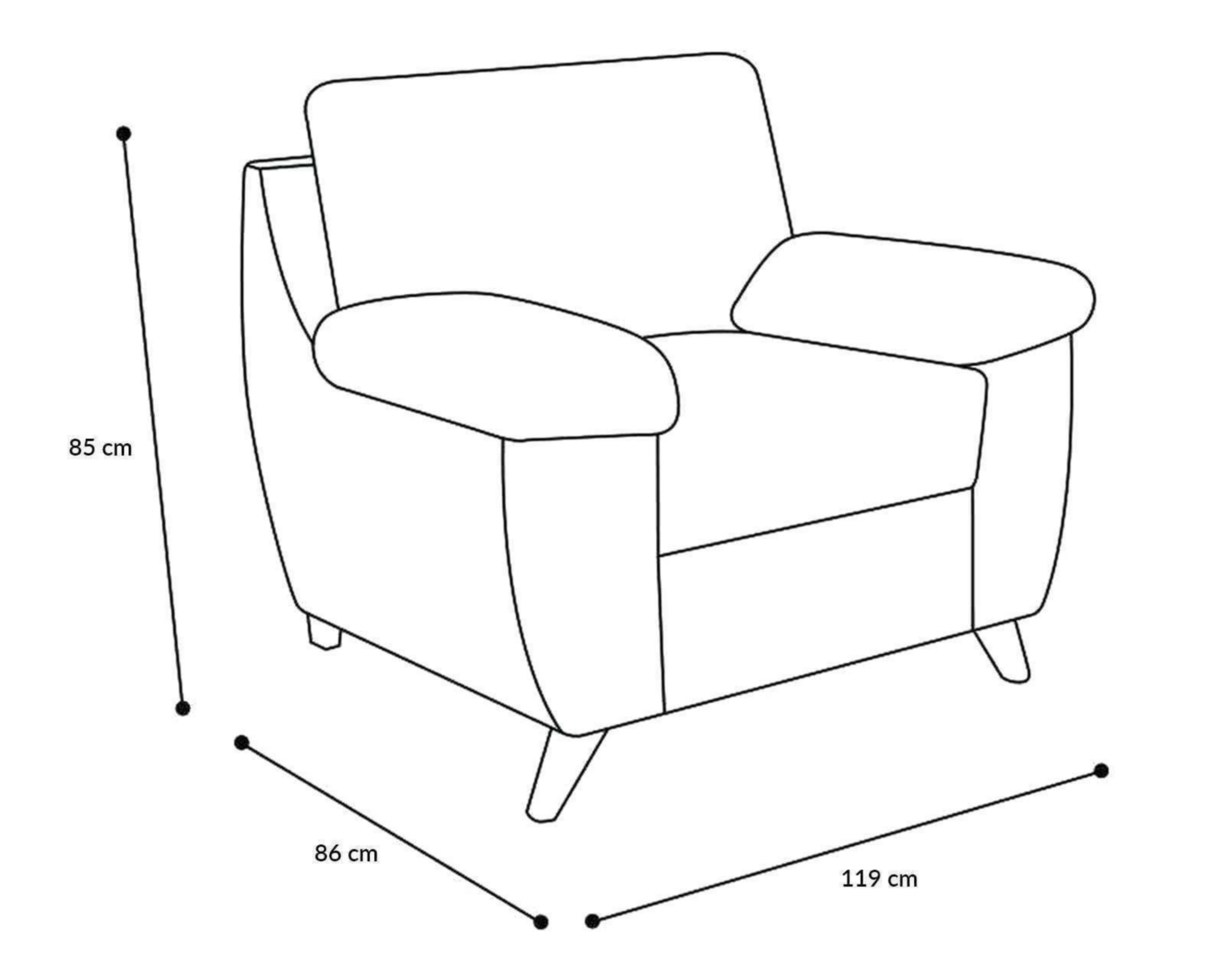 Foto 9 pulgar | Sillón Dovve Contemporáneo