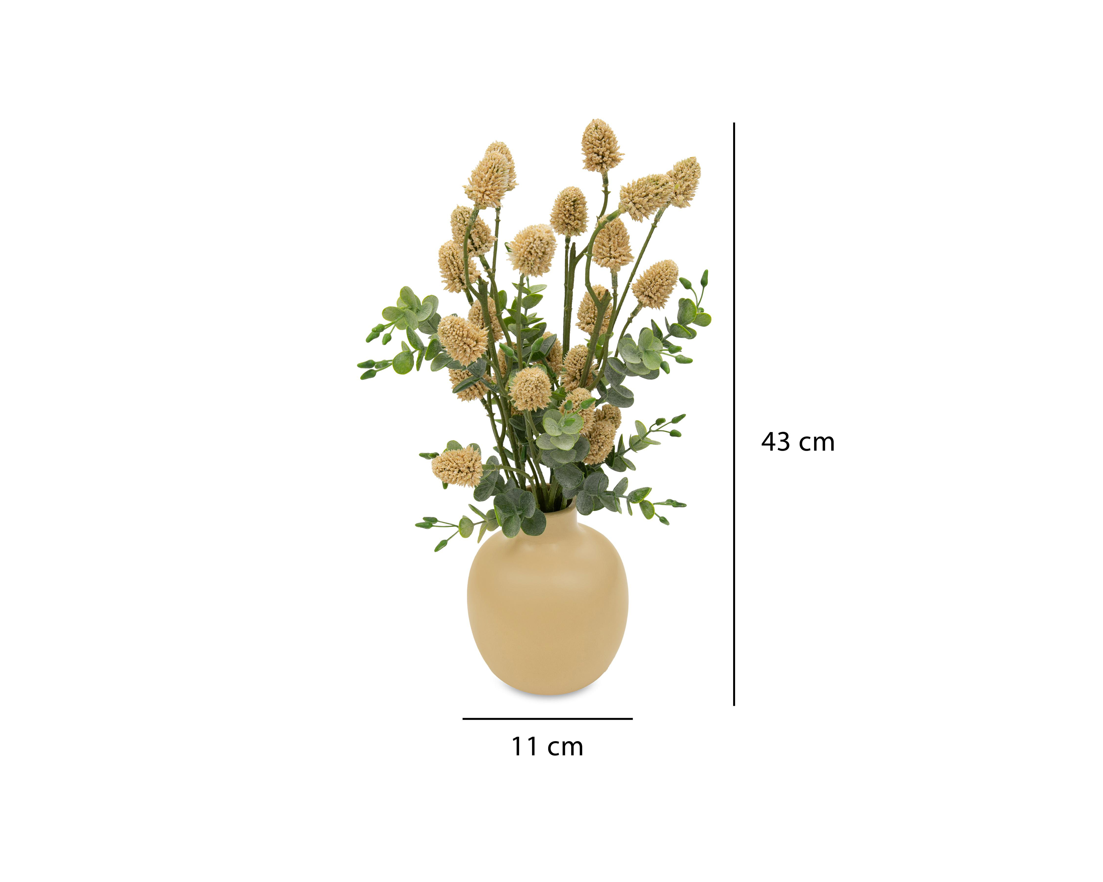Foto 5 | Diente de León Artificial con Jarrón Starhaus 43 cm