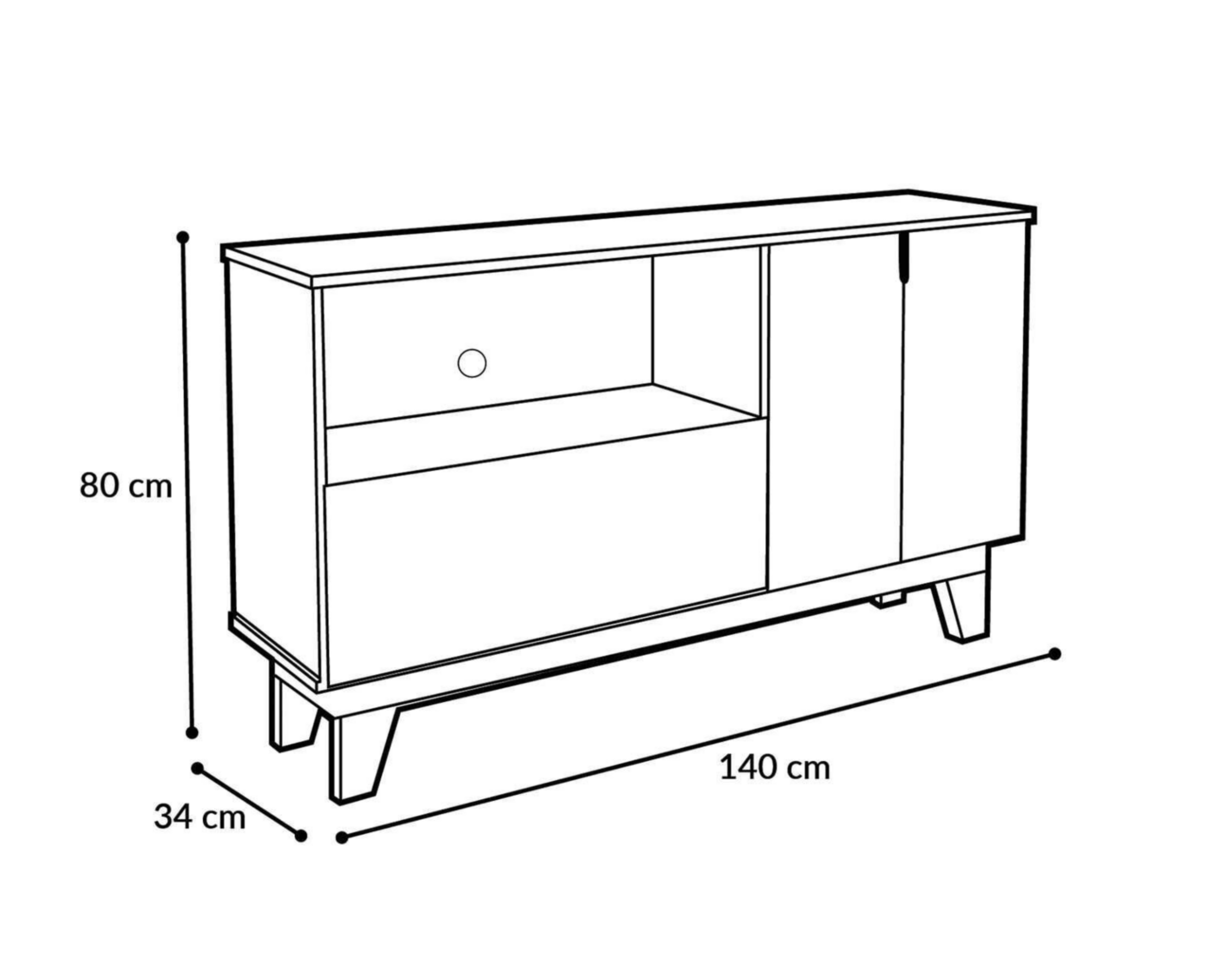 Foto 6 | Mesa para Televisión Mobi Amatista Fresno