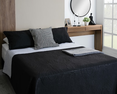 Foto 1 | Colcha Queen Size Spirit Linen Home Marvin Negra