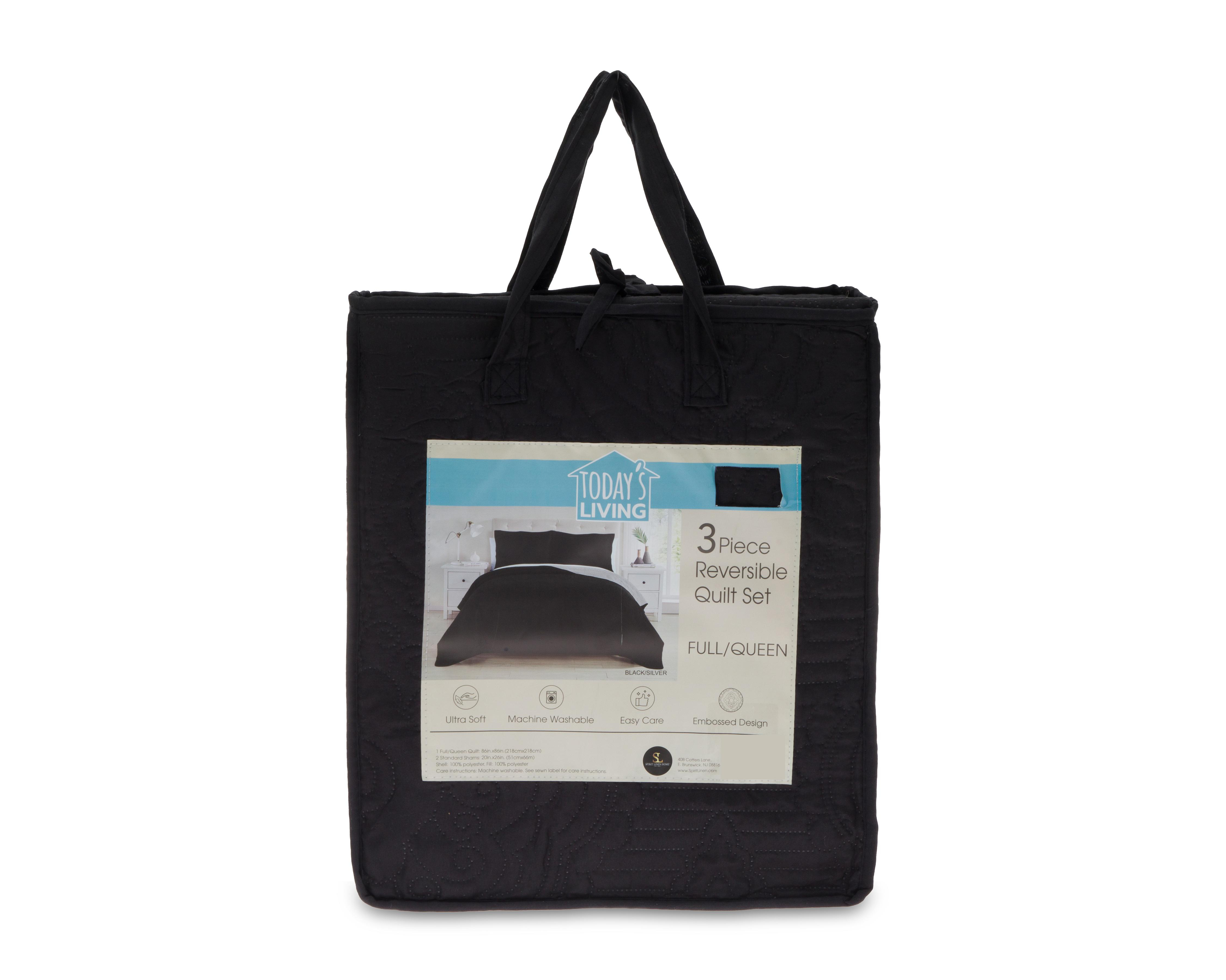 Foto 5 pulgar | Colcha Queen Size Spirit Linen Home Marvin Negra